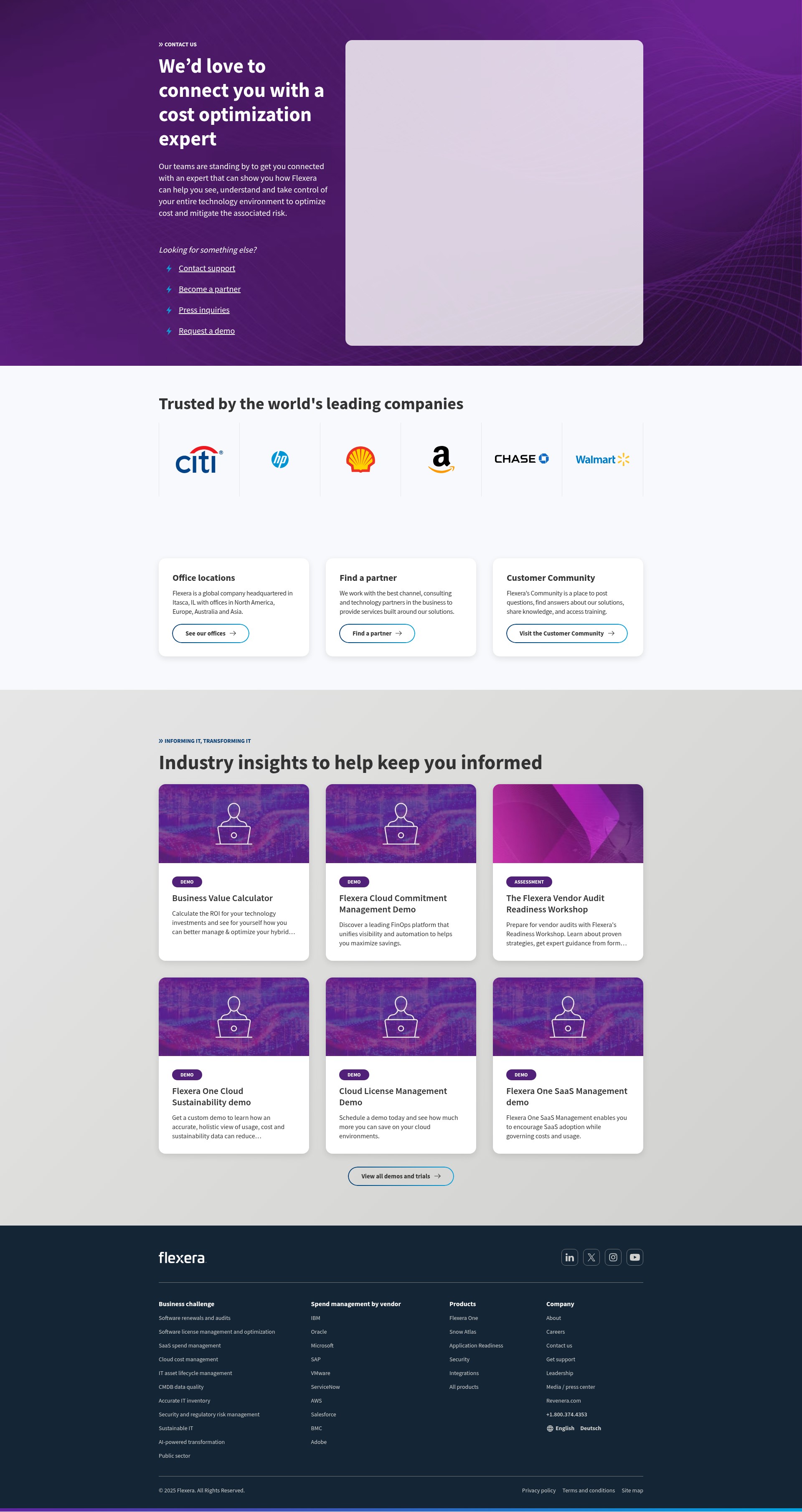 Screenshot of flexera.com