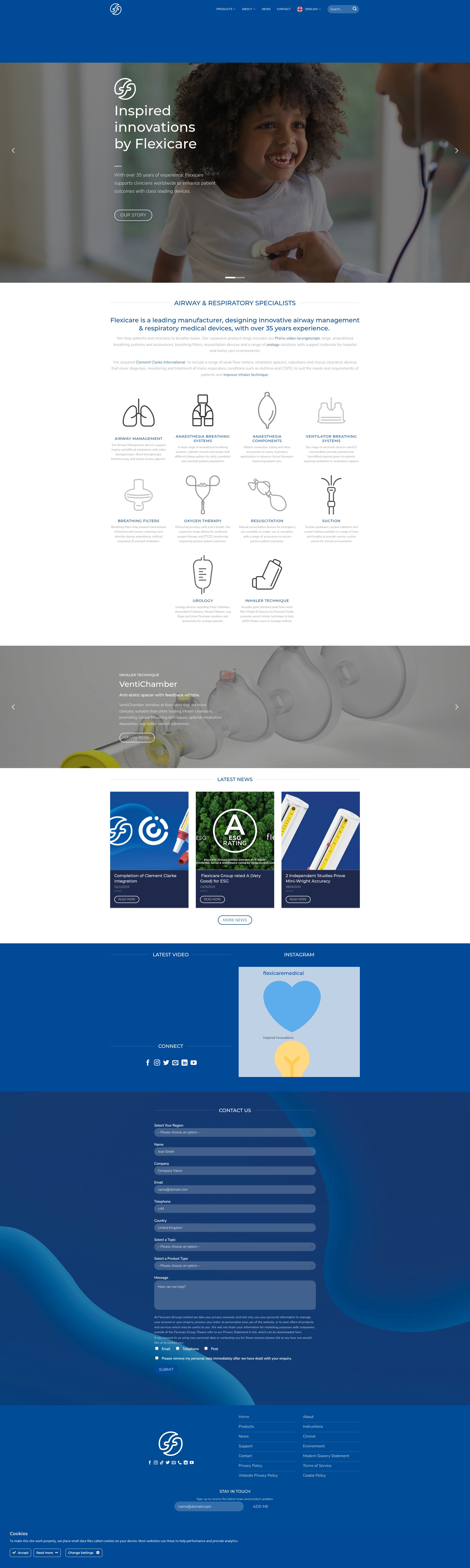Screenshot of flexicare.com