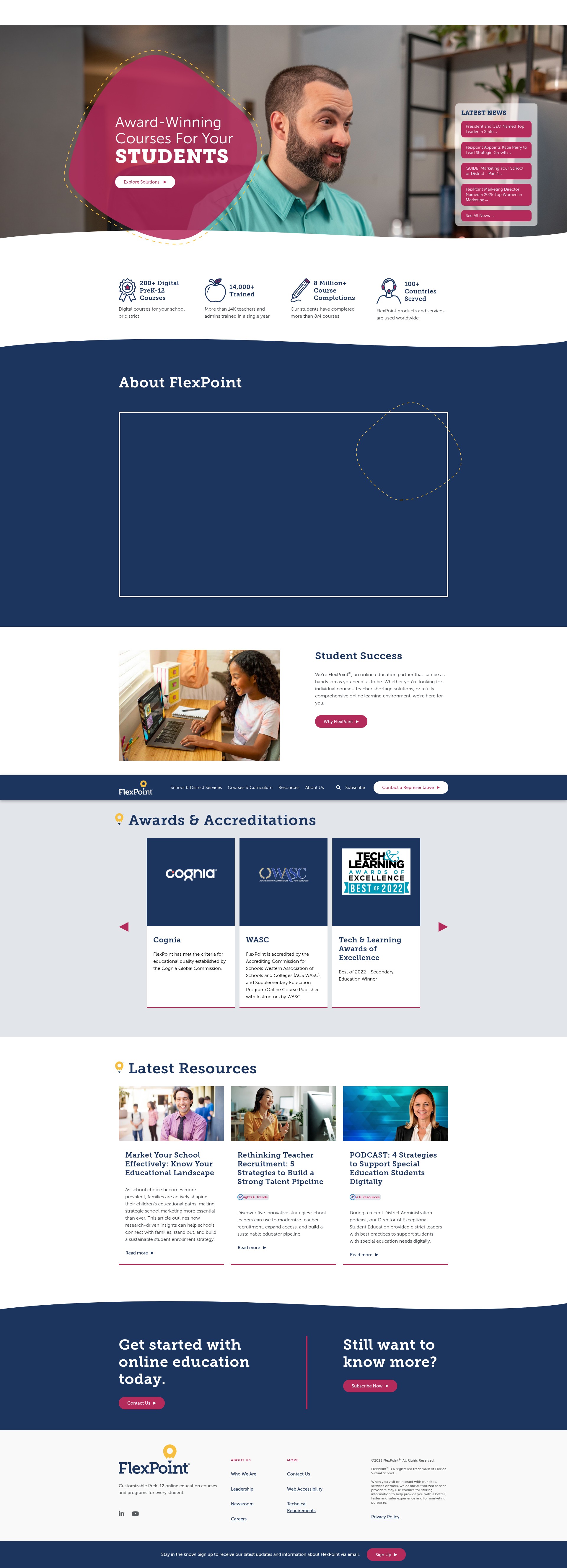 Screenshot of flexpointeducation.com