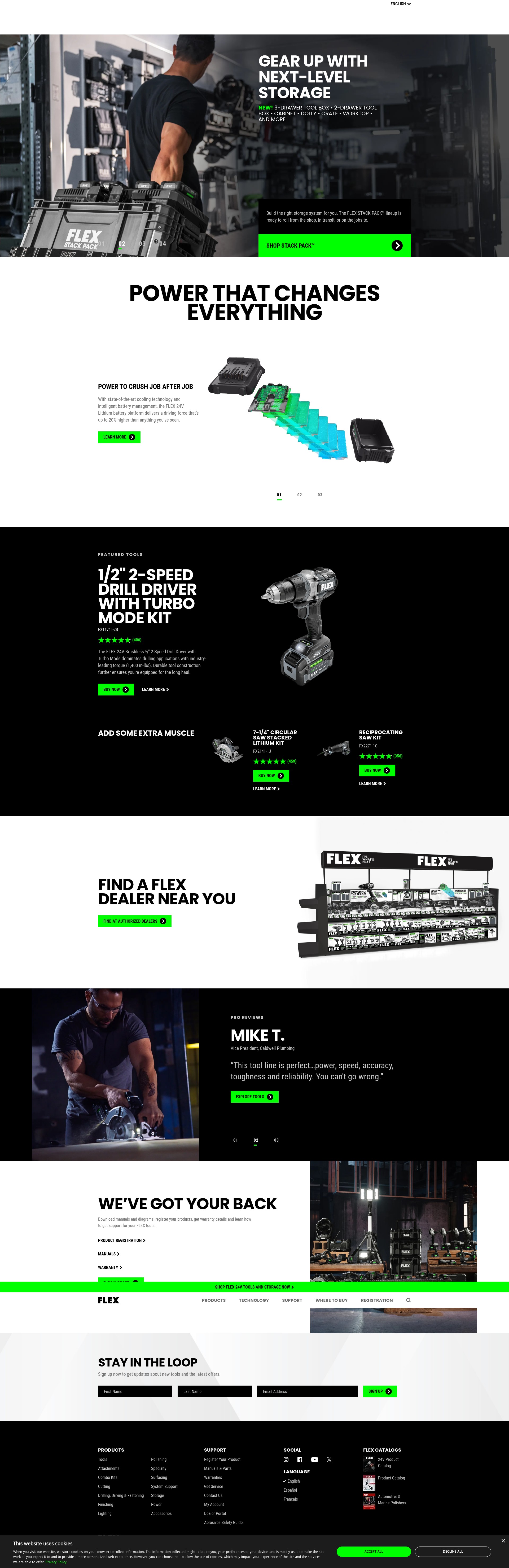 Screenshot of flexpowertools.com