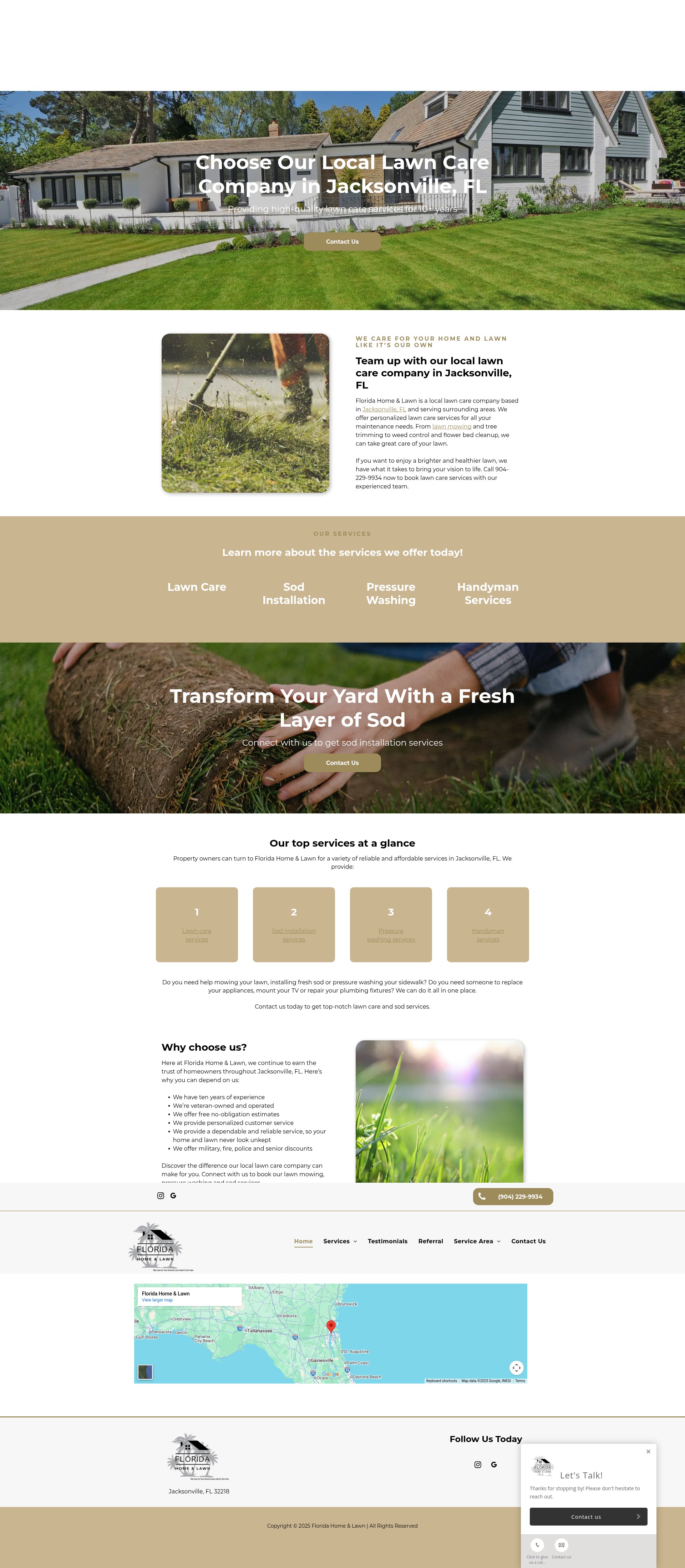 Screenshot of flhomelawn.com