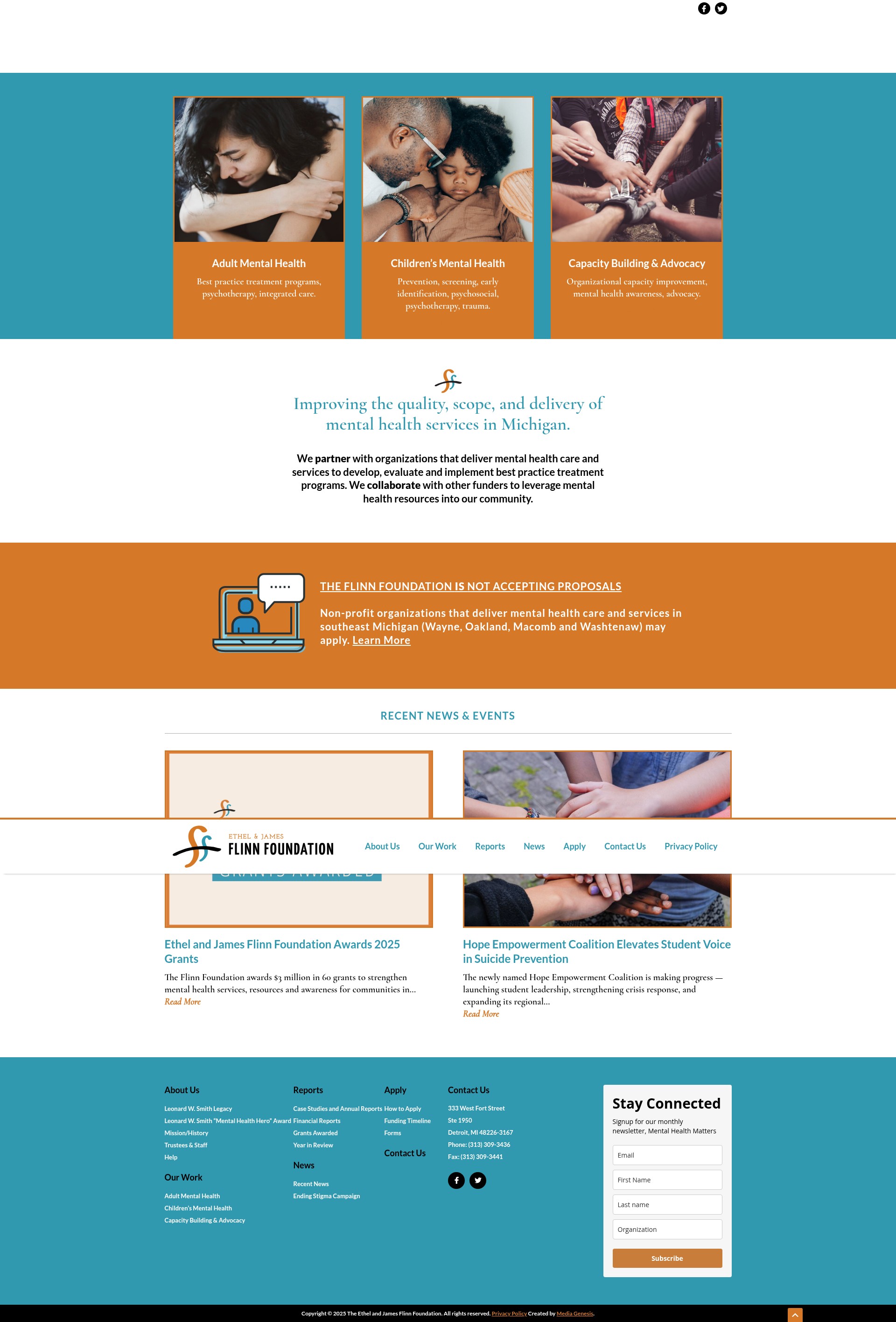 Screenshot of flinnfoundation.org