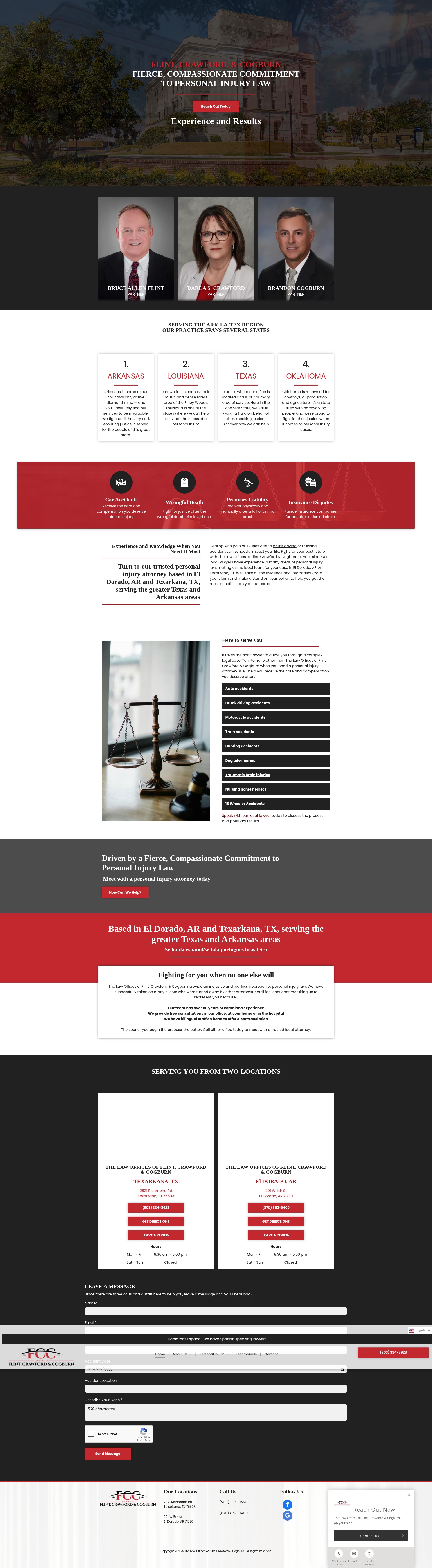 Screenshot of flintcrawford.com