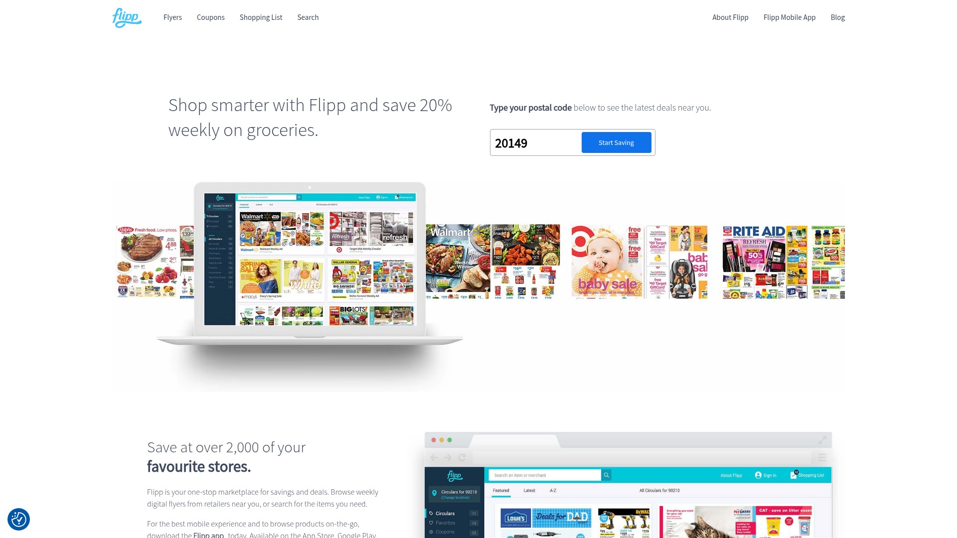 Screenshot of flipp.com