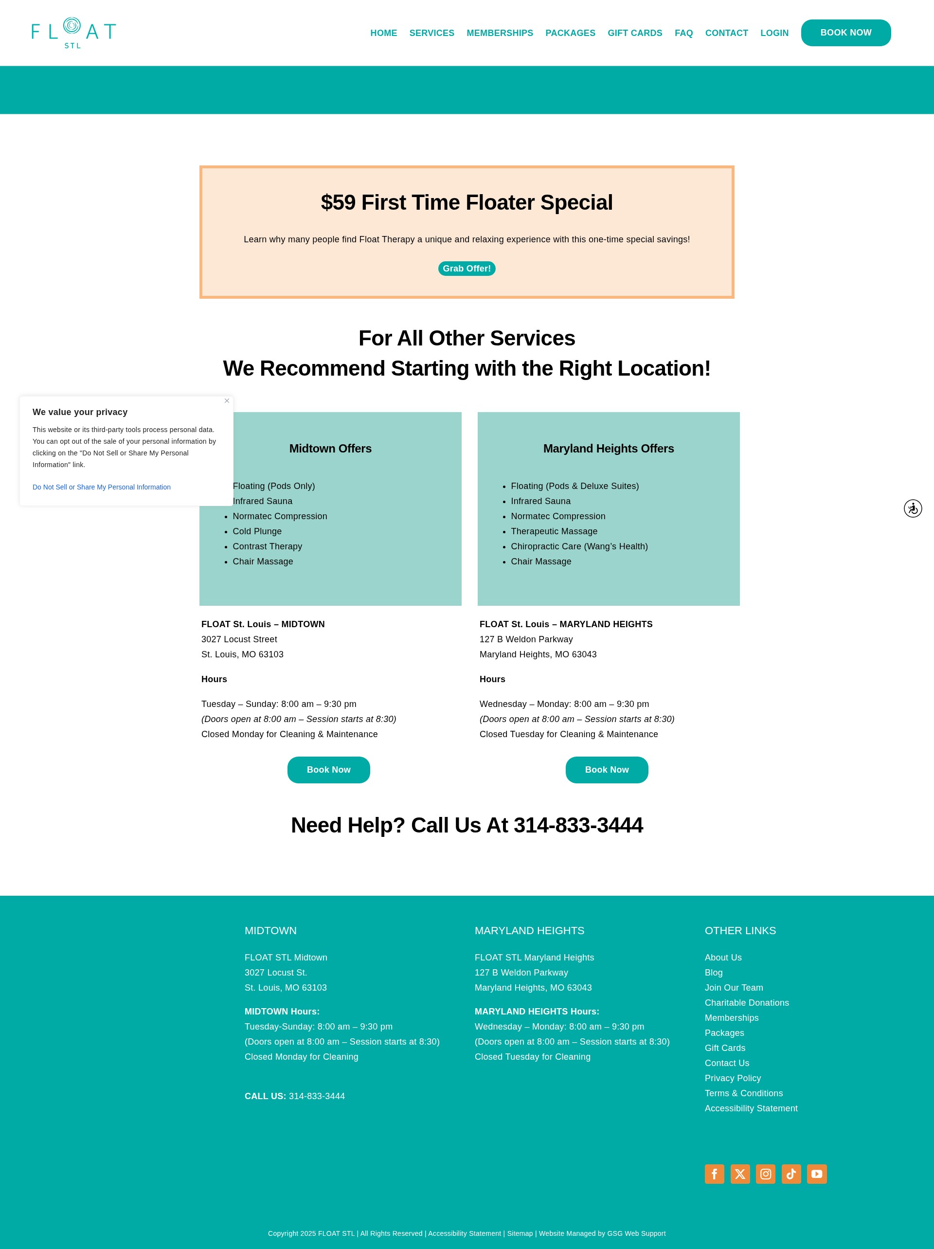 Screenshot of floatstl.com