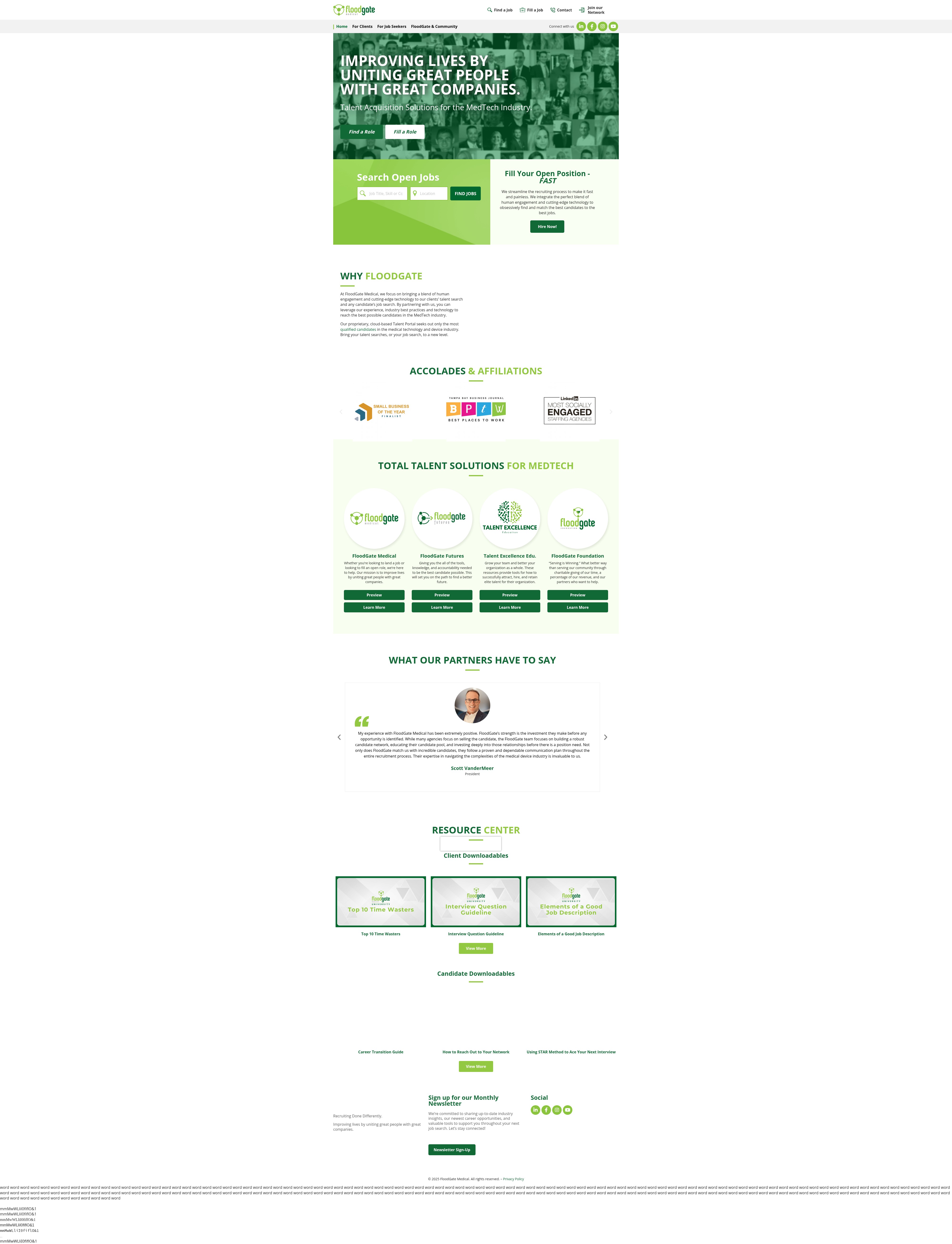 Screenshot of floodgatemedical.com