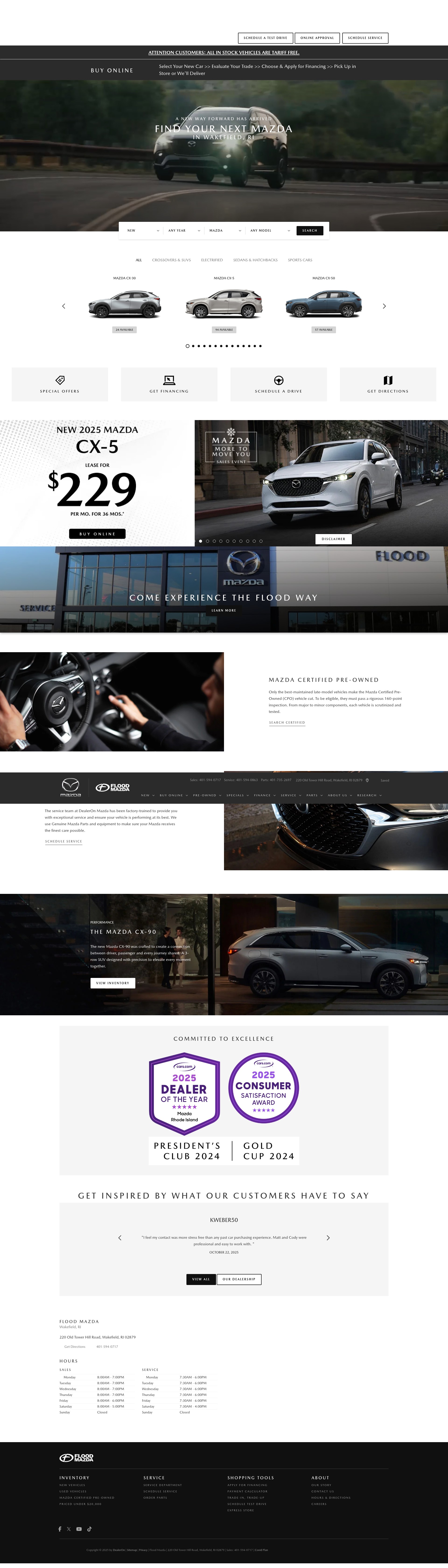 Screenshot of floodmazda.com