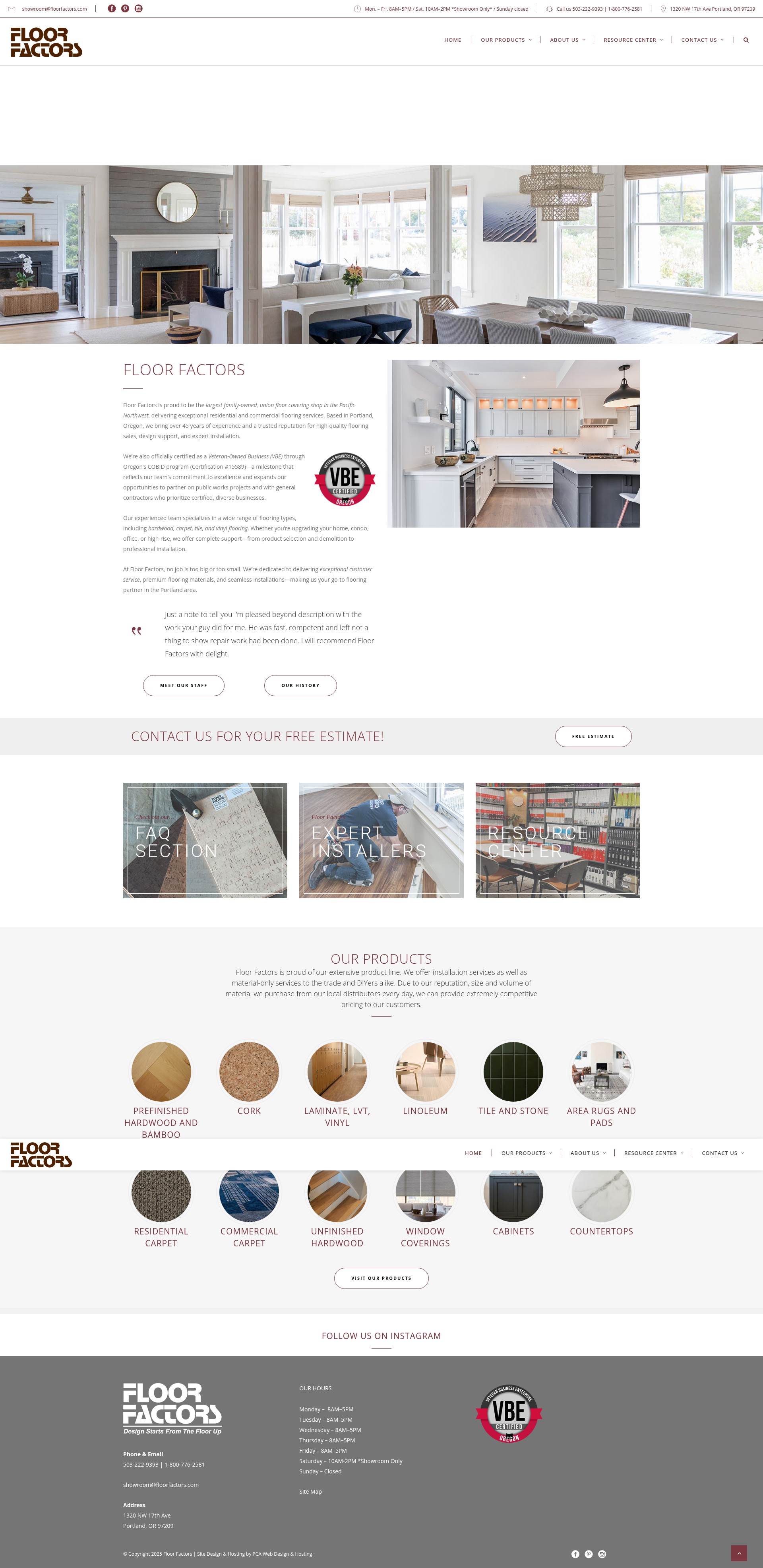 Screenshot of floorfactors.com