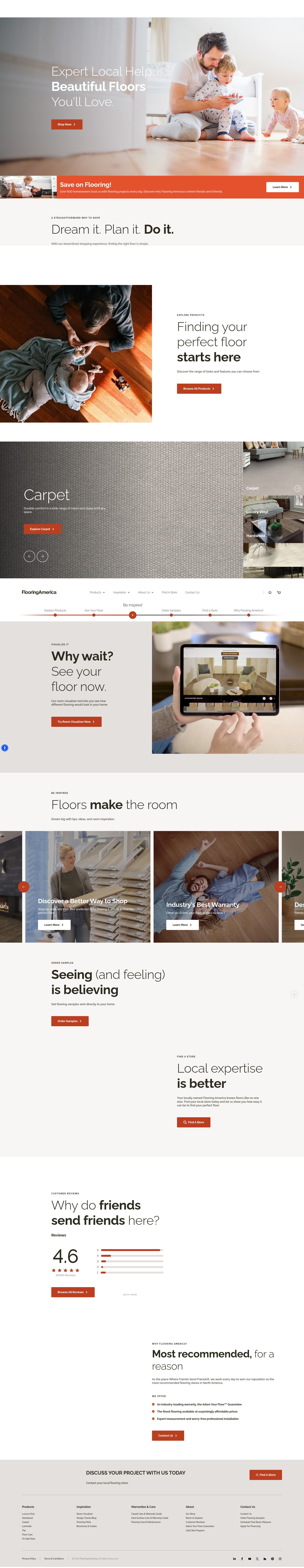 Screenshot of flooringamerica.com