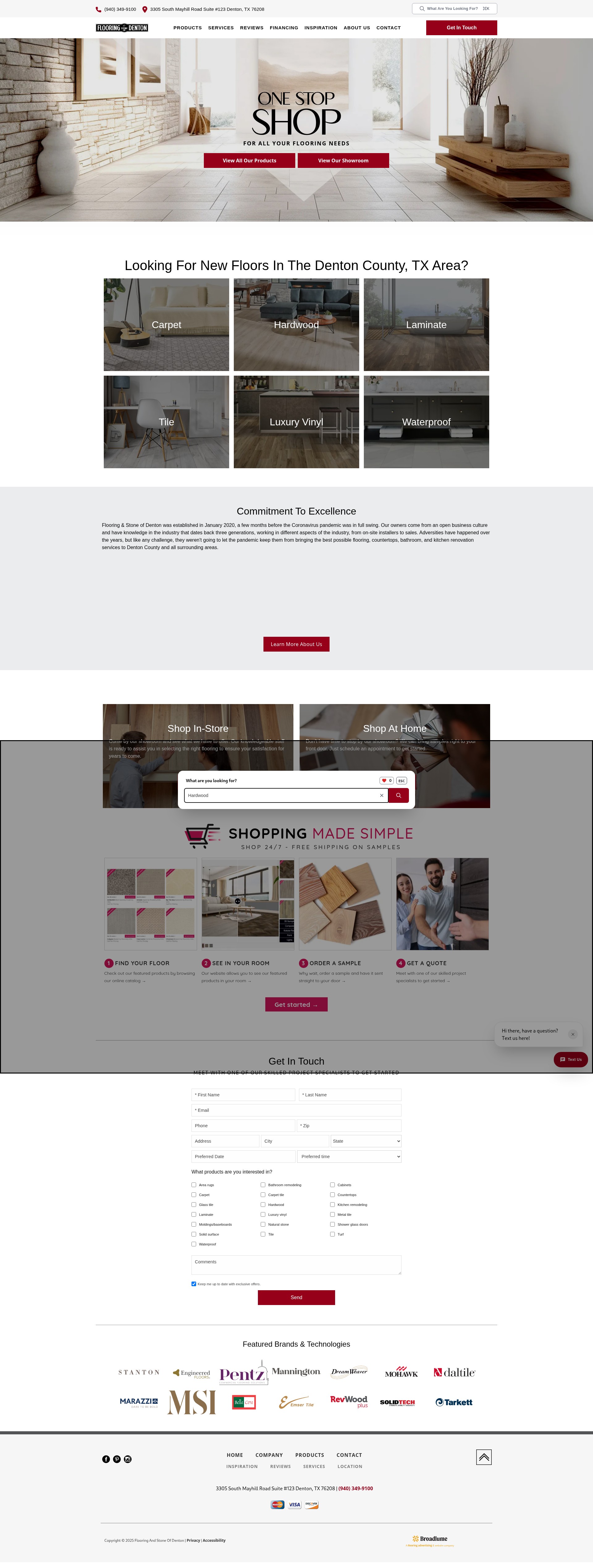 Screenshot of flooringdenton.com