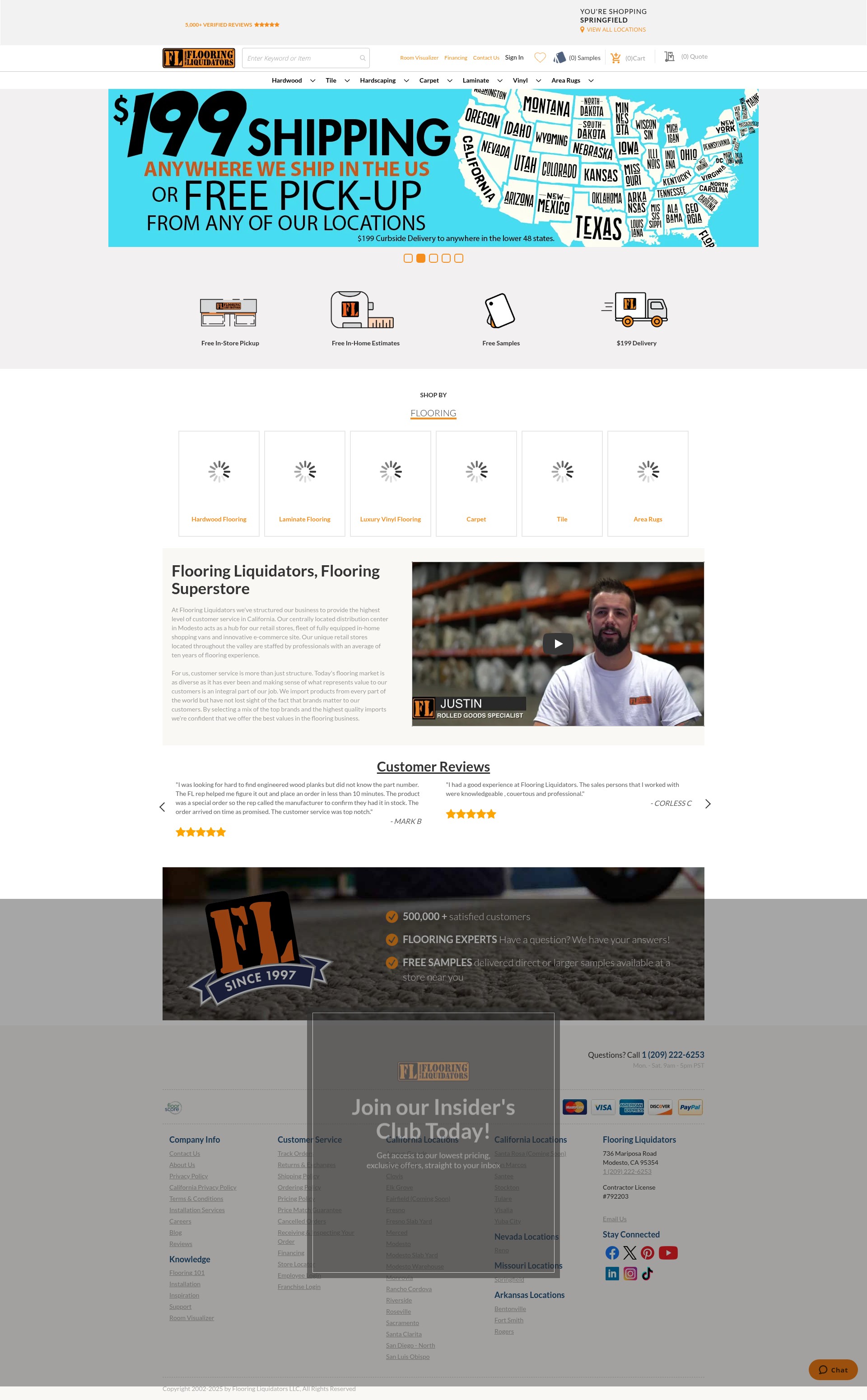 Screenshot of flooringliquidators.net
