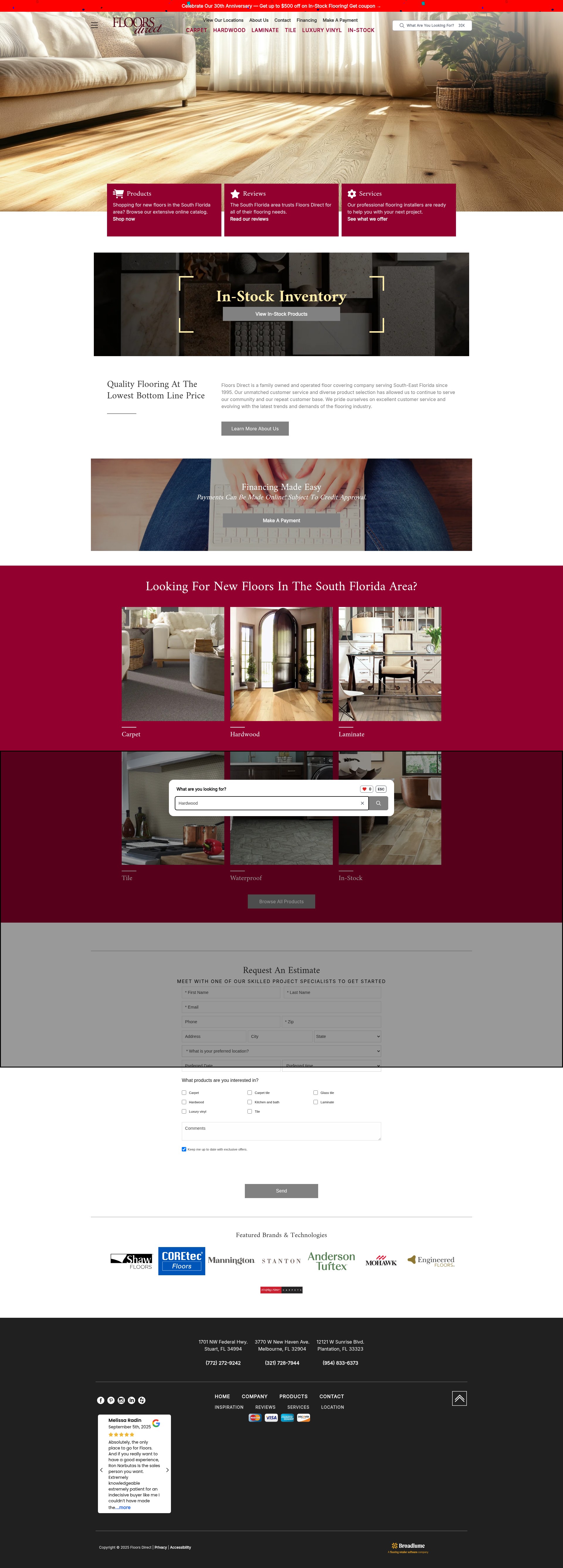 Screenshot of floorsdirectinc.com