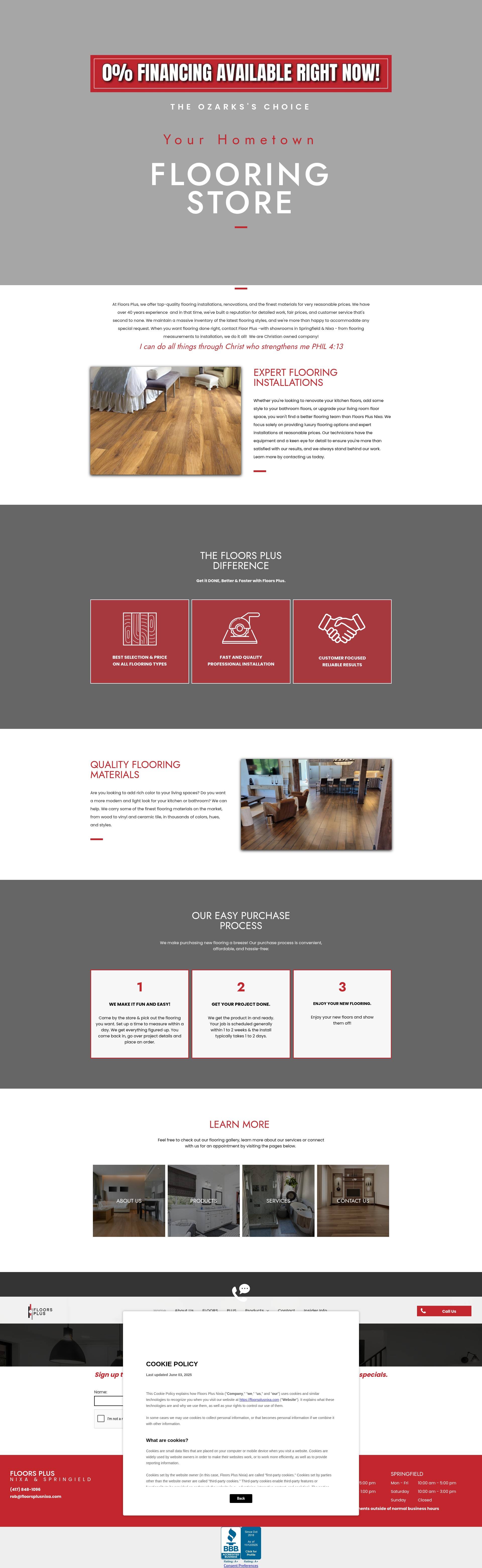 Screenshot of floorsplusnixa.com