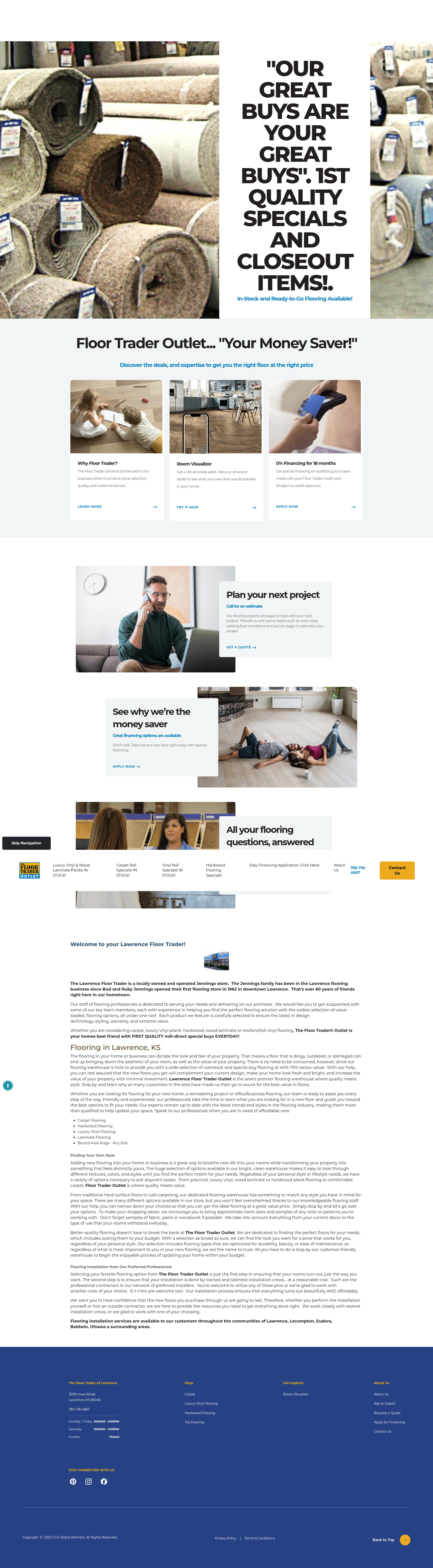 Screenshot of floortraderlawrence.com