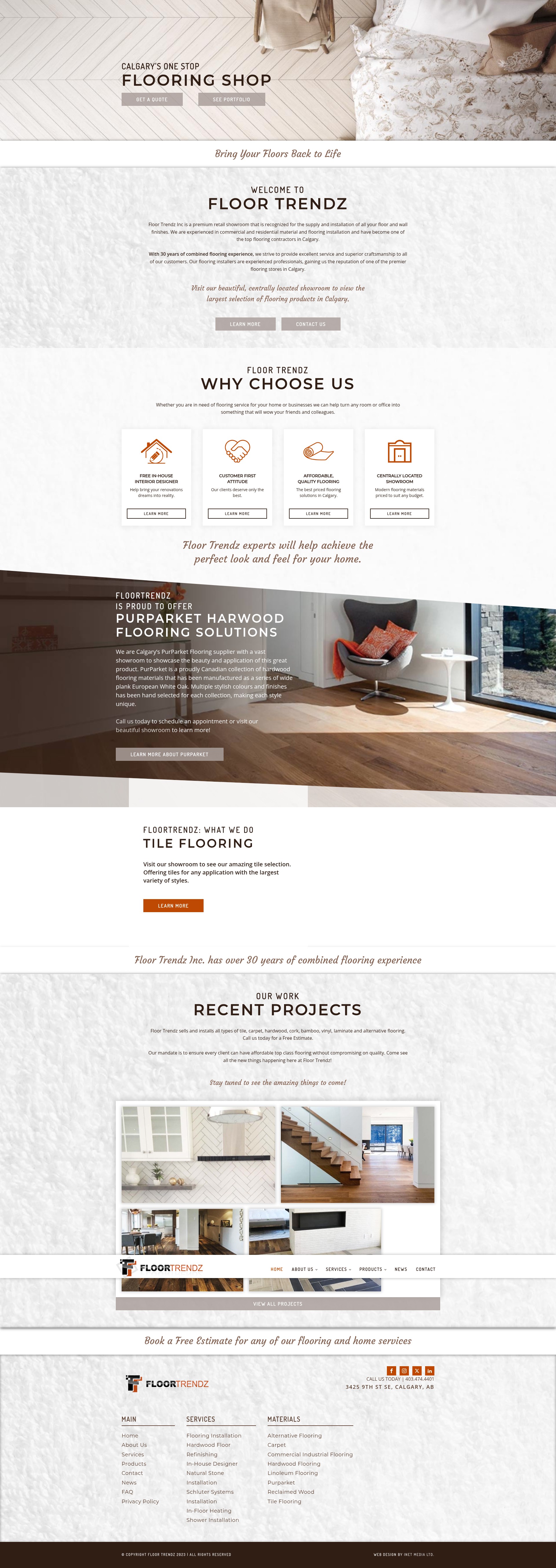 Screenshot of floortrendz.ca