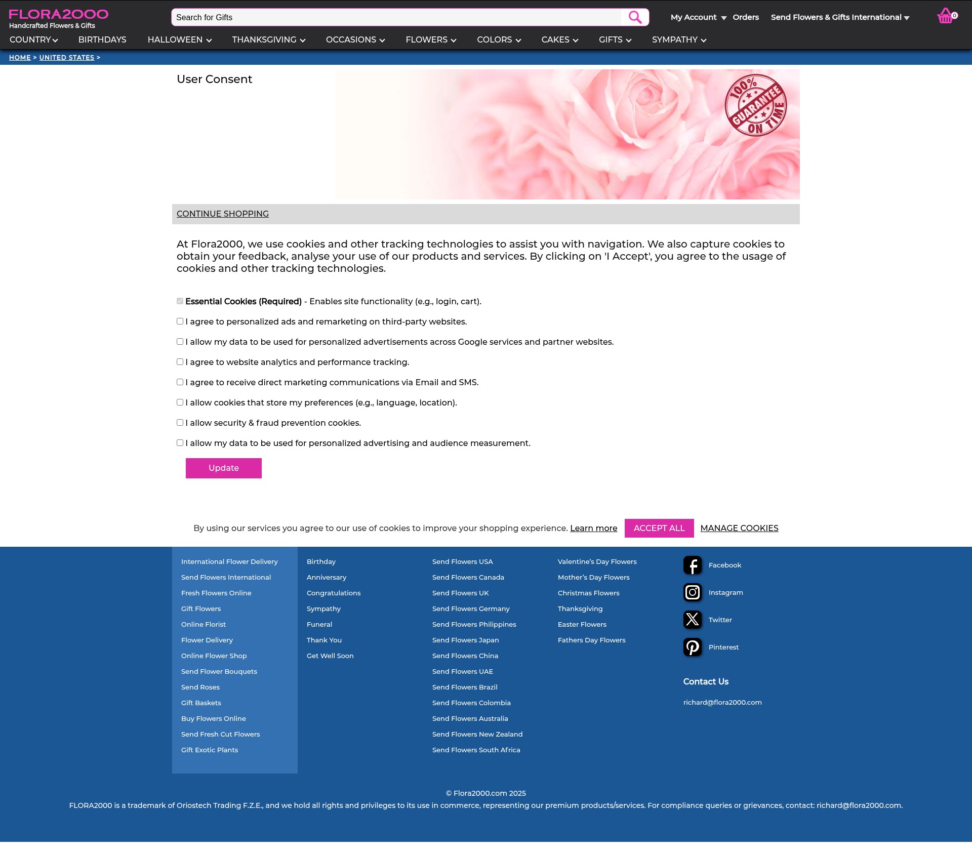 Screenshot of flora2000.com