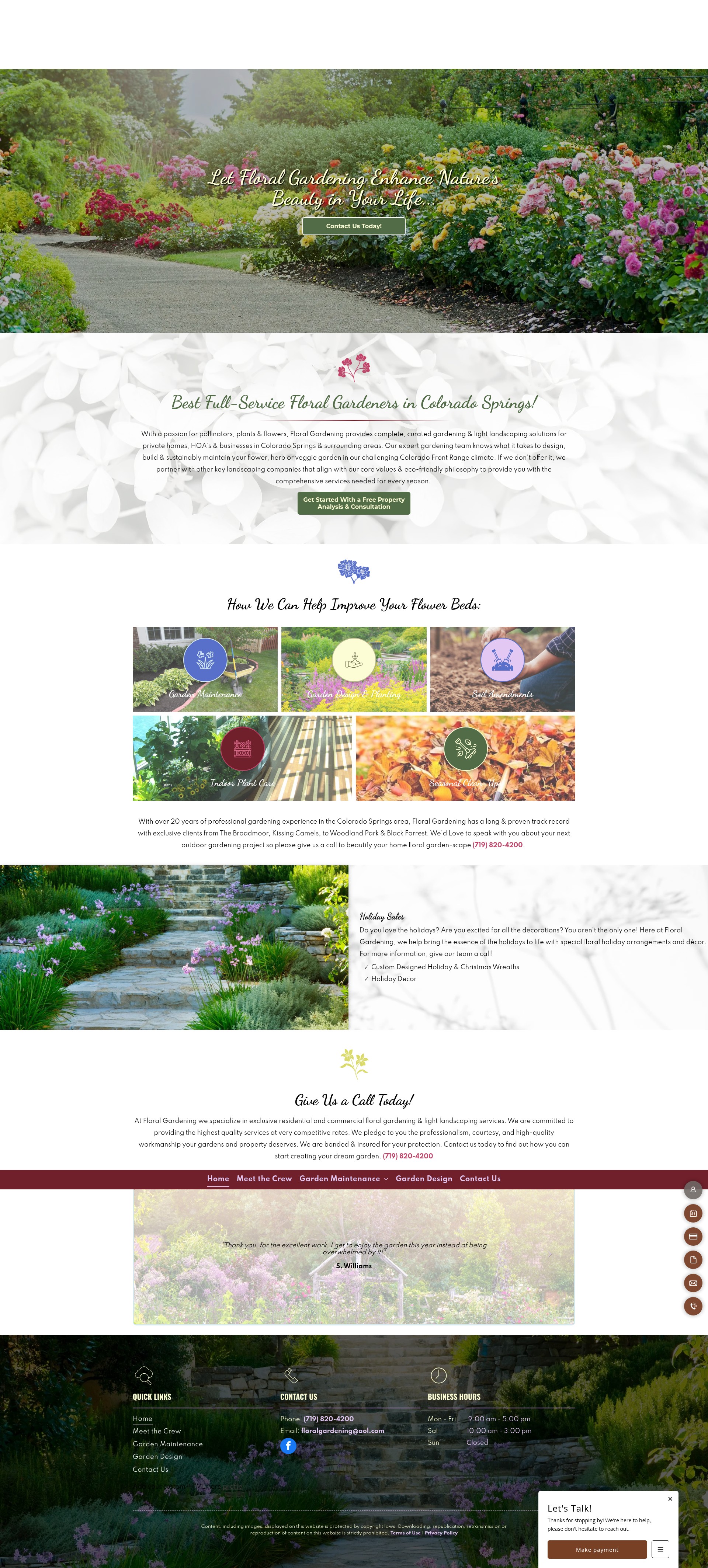 Screenshot of floralgardeninginc.com