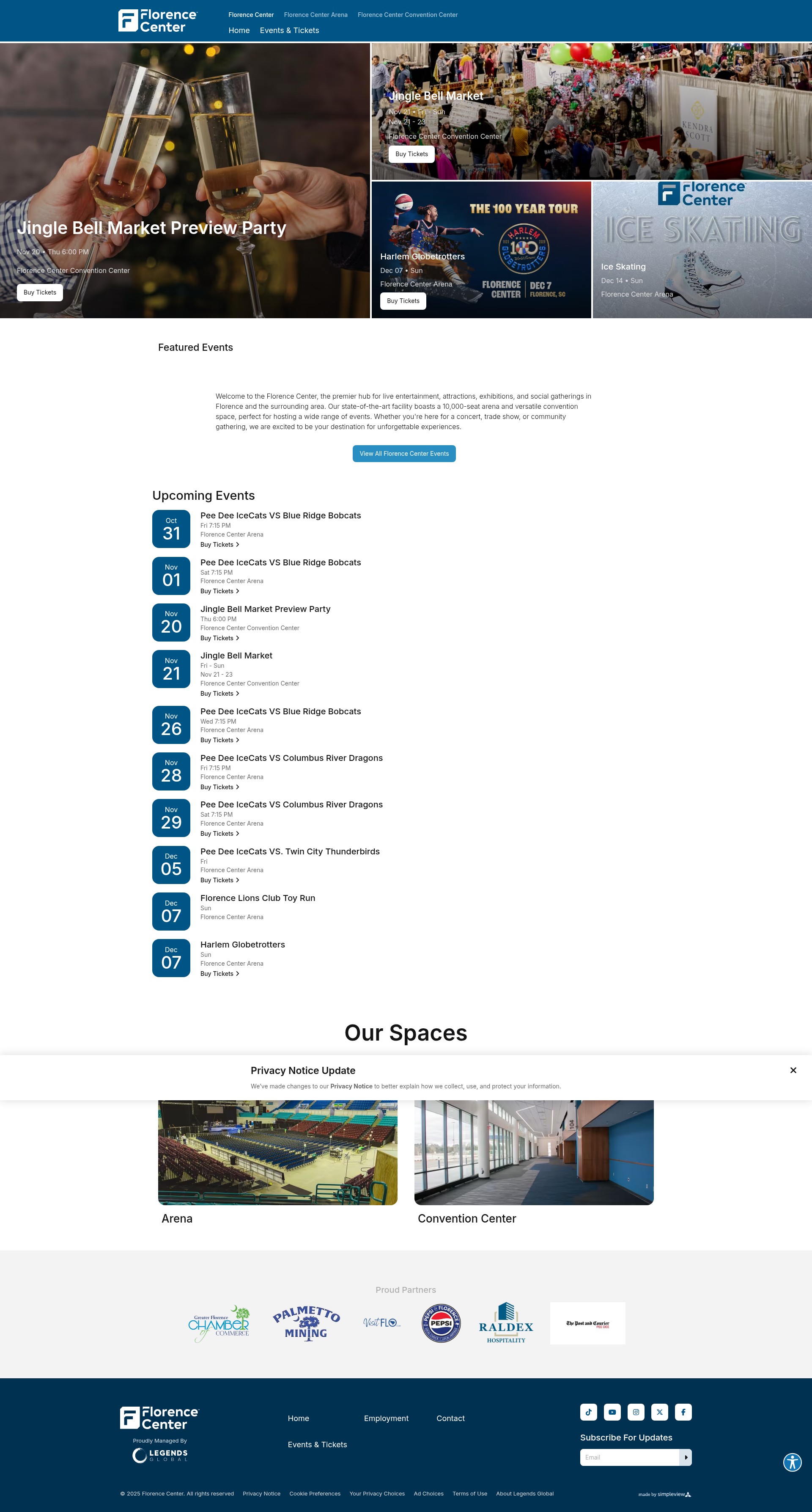 Screenshot of florencecenter.com