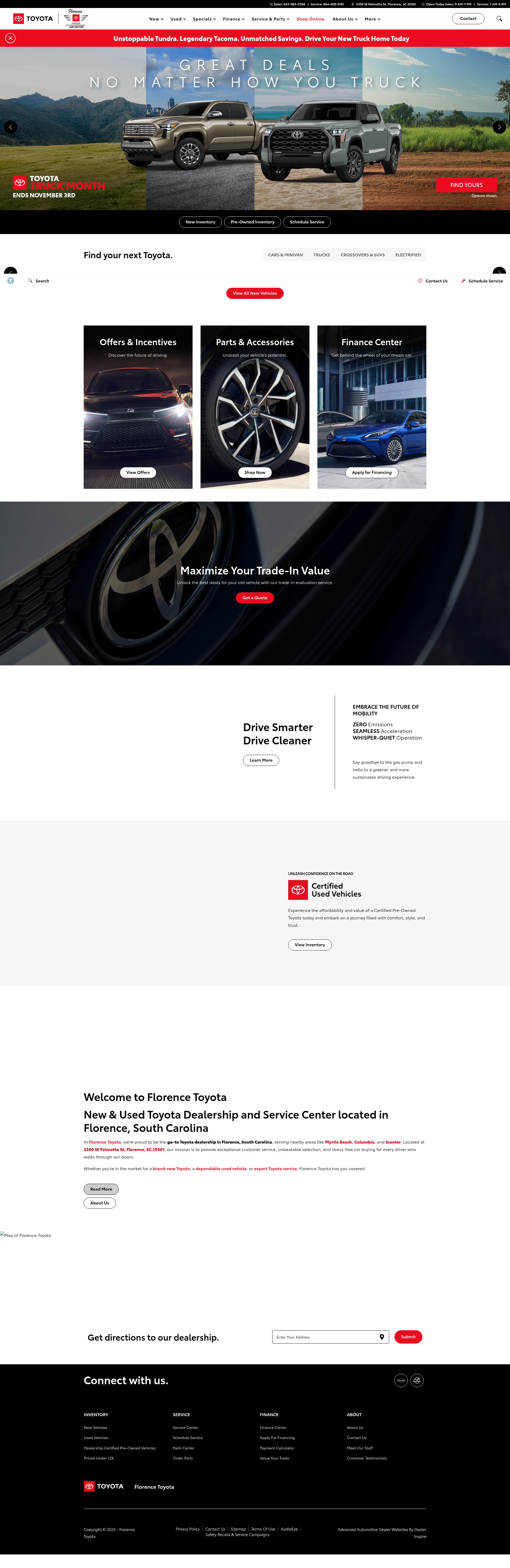 Screenshot of florencetoyota.com