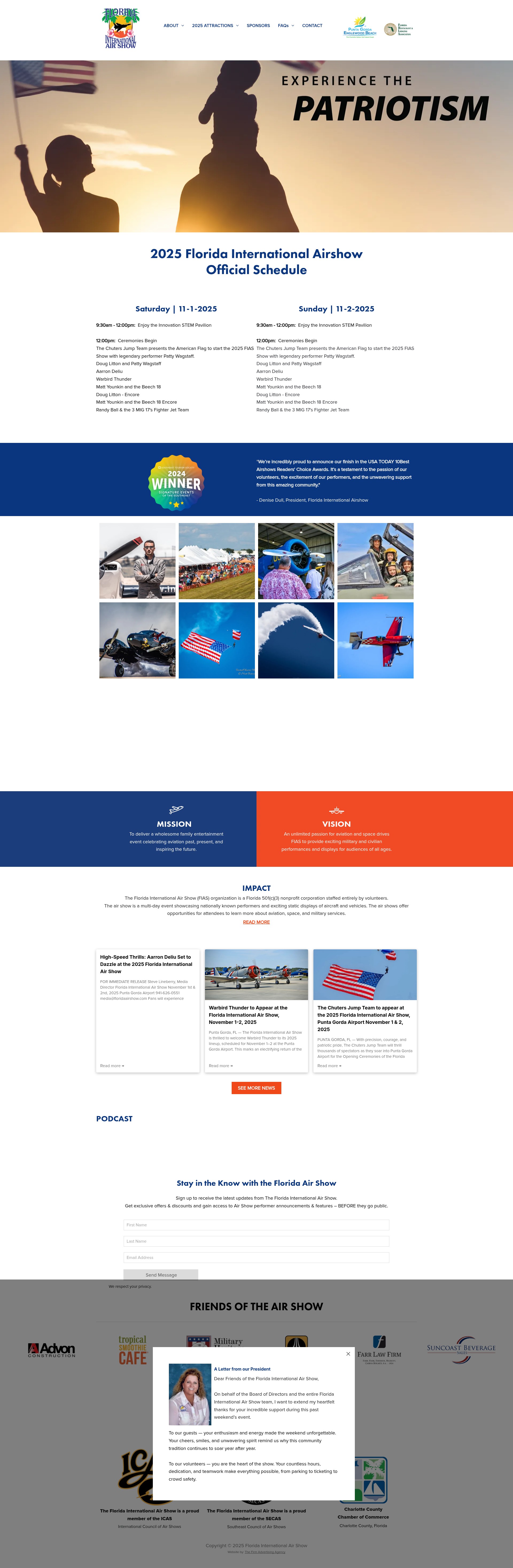 Screenshot of floridaairshow.com