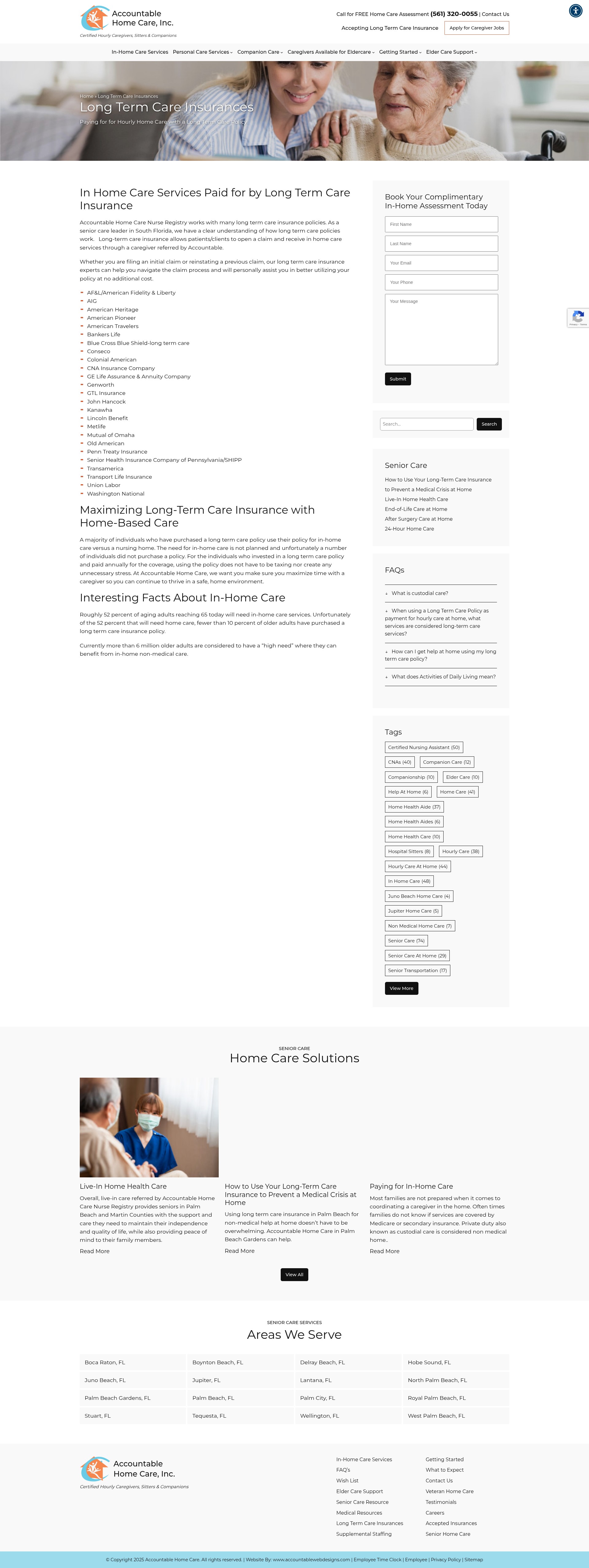 Screenshot of floridacaregivers.us