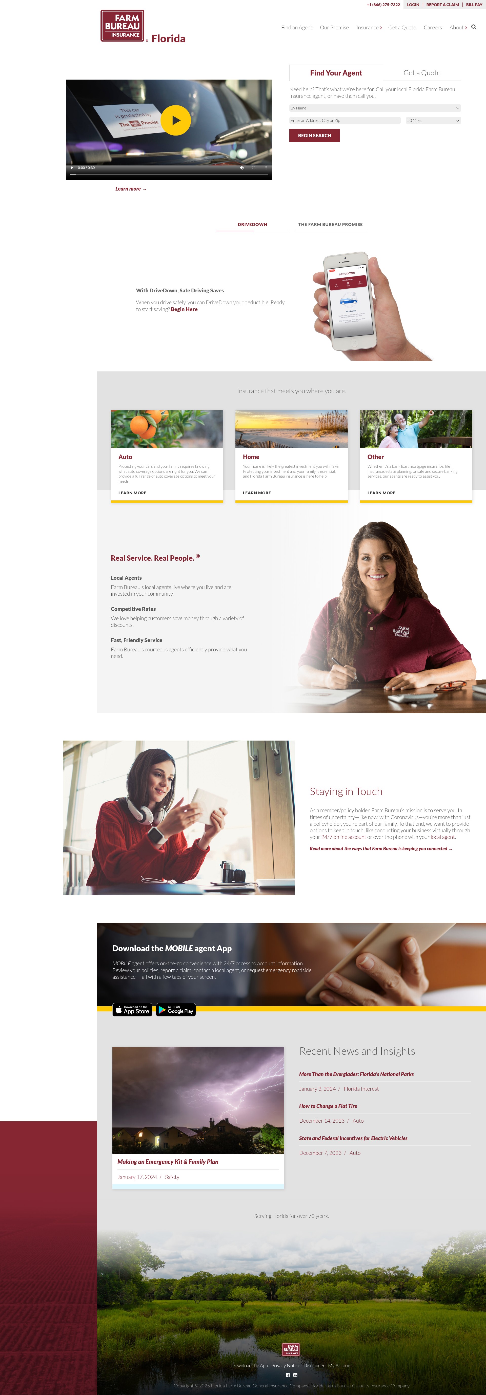 Screenshot of floridafarmbureau.com