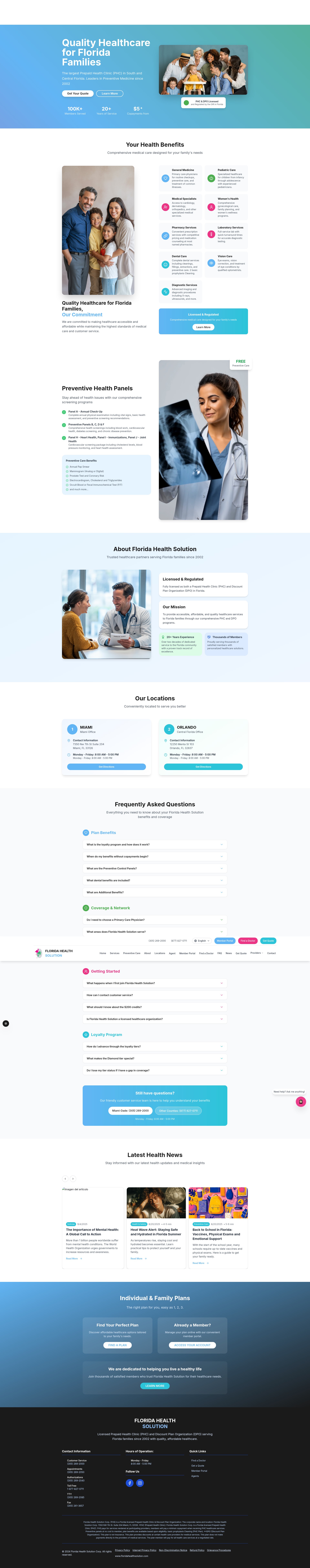 Screenshot of floridahealthsolution.com