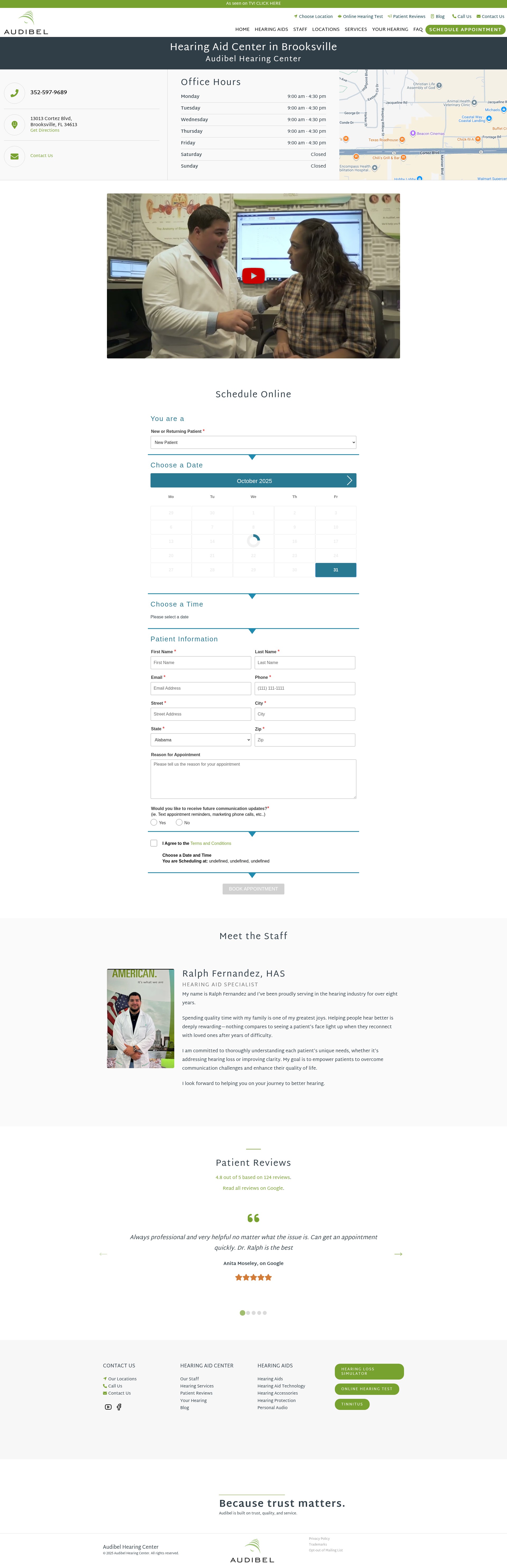 Screenshot of floridahearing.com