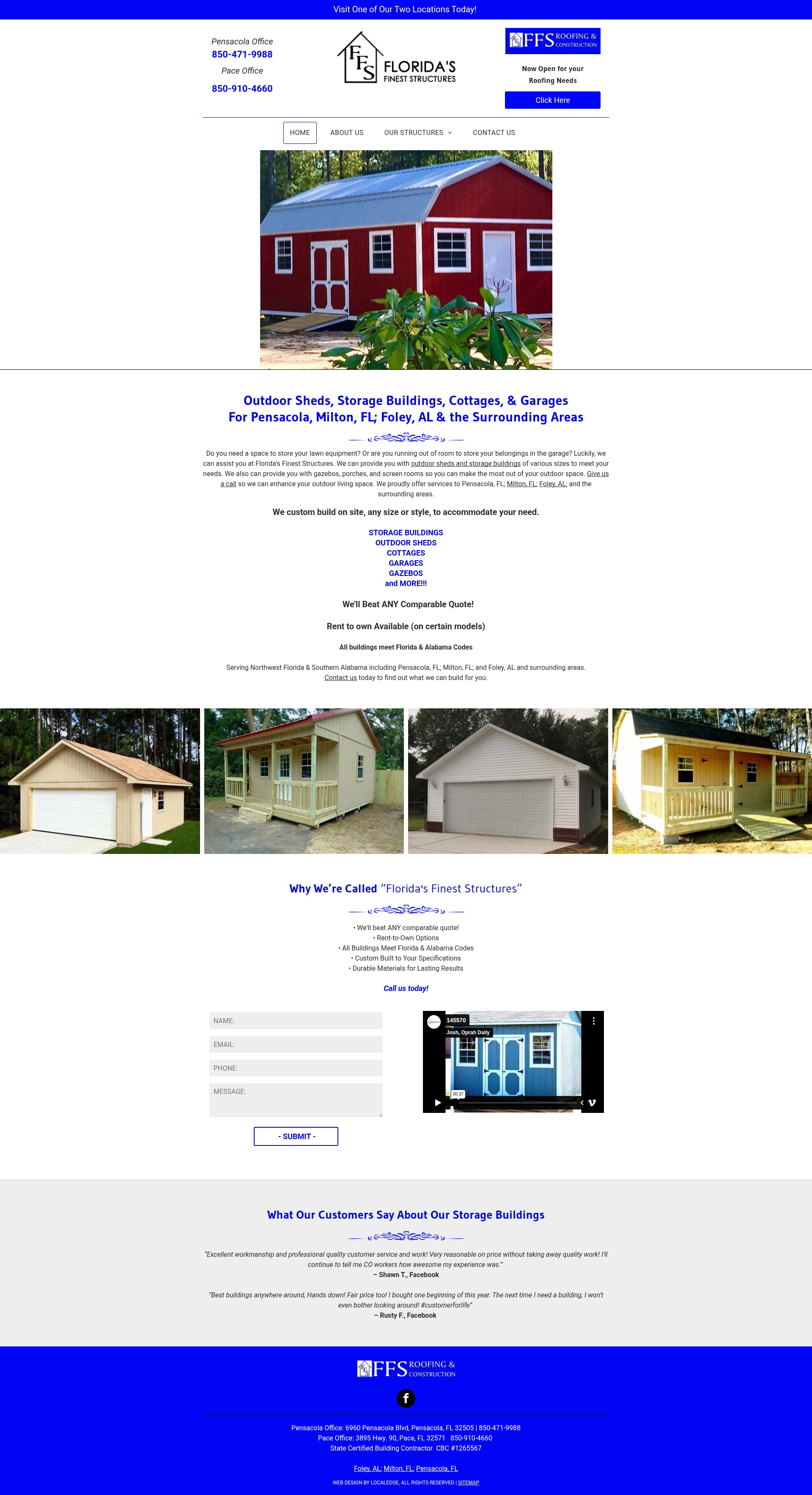Screenshot of floridasfineststructures.net