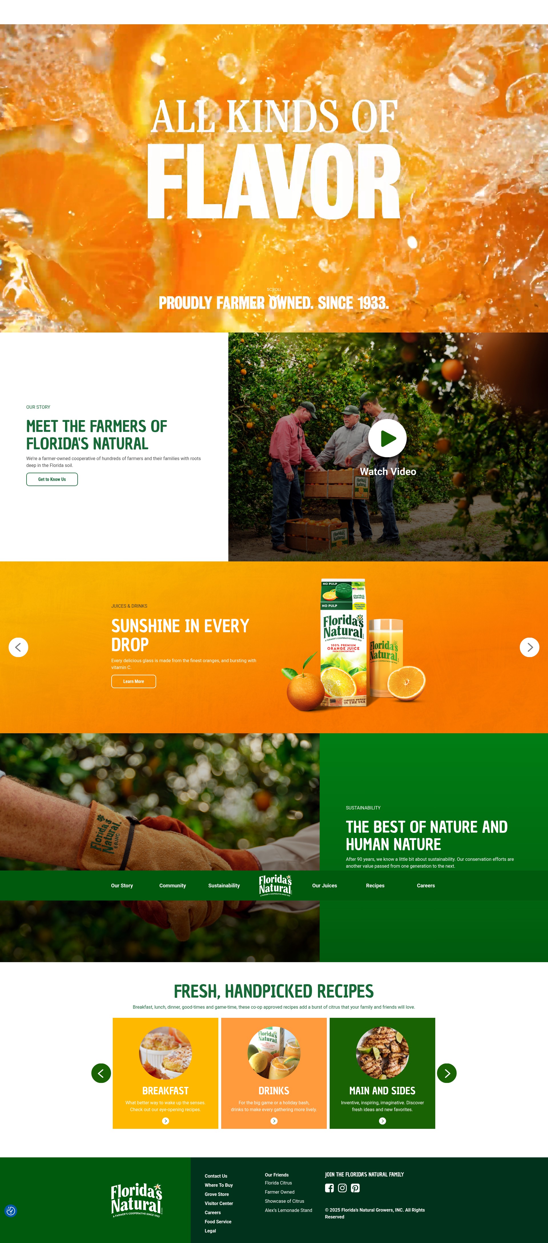 Screenshot of floridasnatural.com
