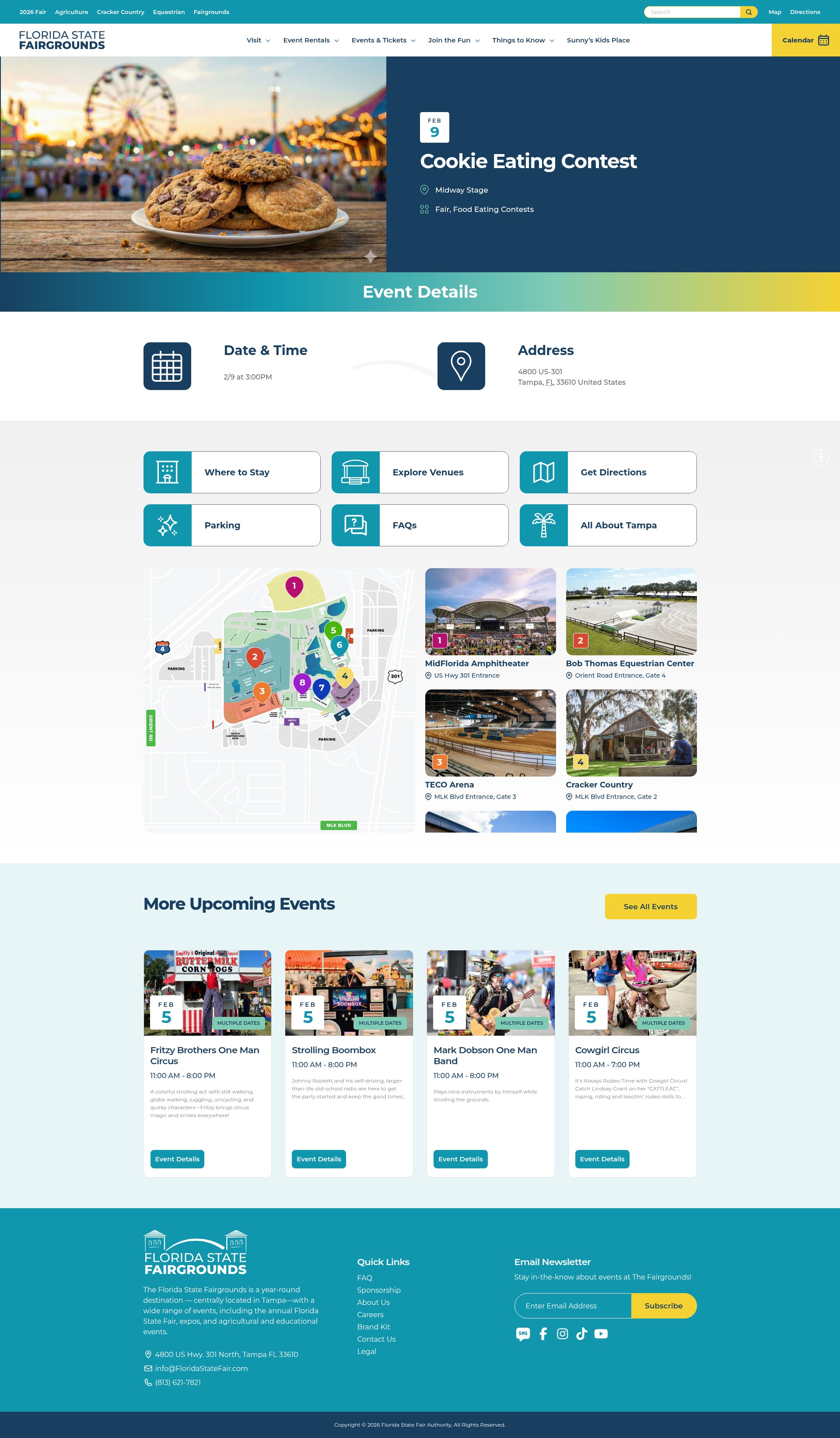 Screenshot of floridastatefair.com