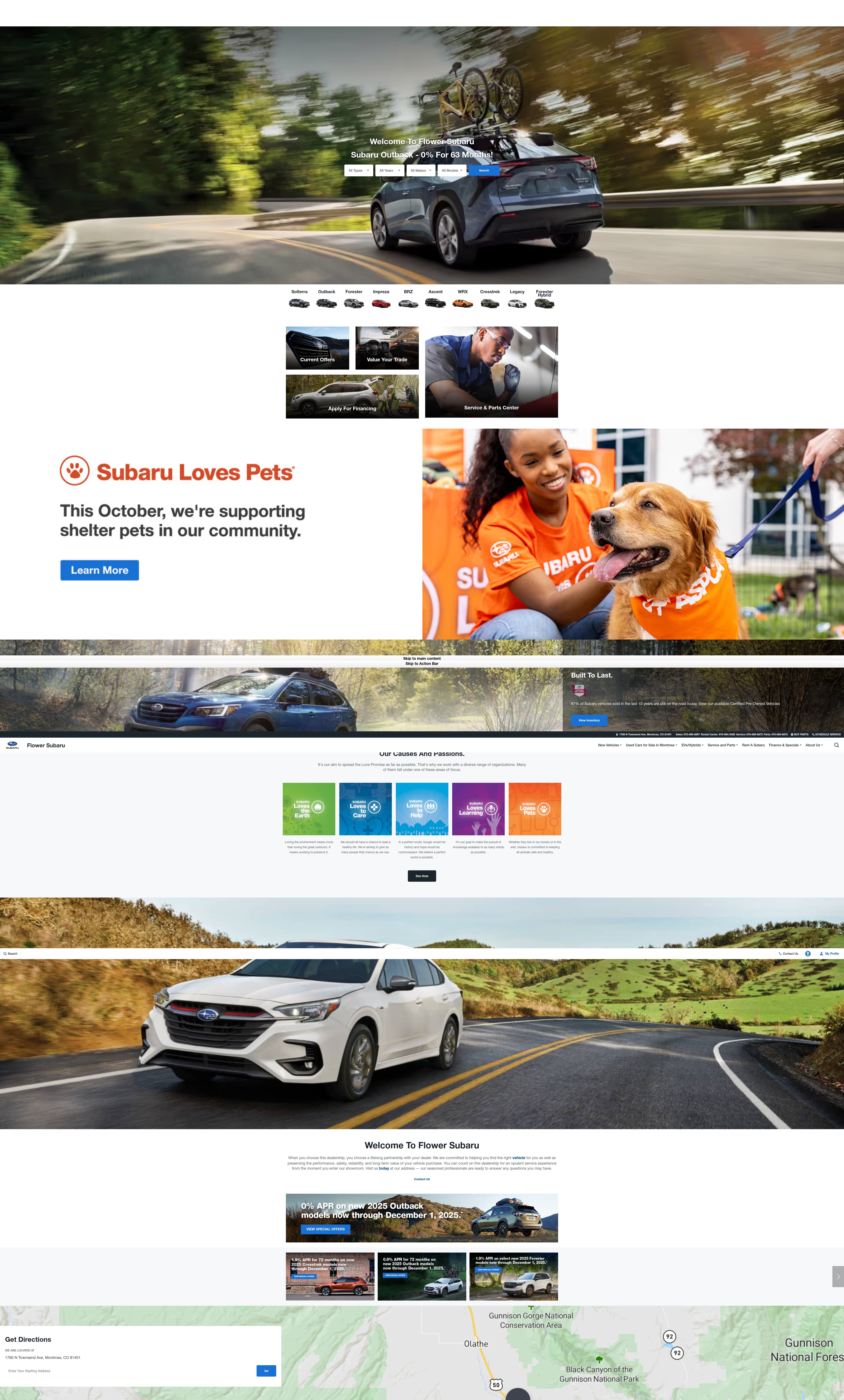 Screenshot of flowermotorsubaru.com