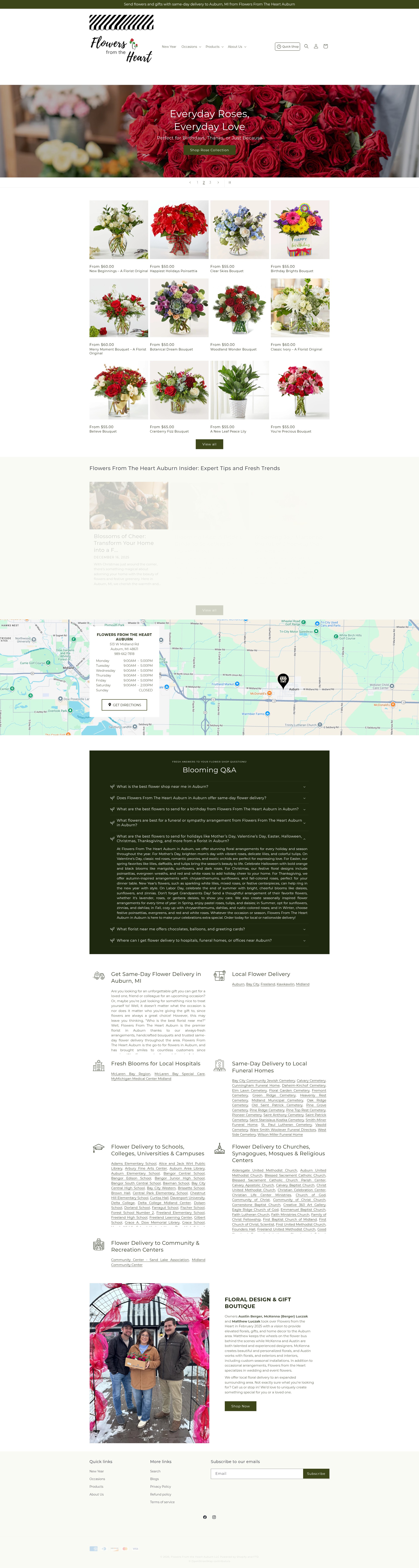 Screenshot of flowershopauburn.com