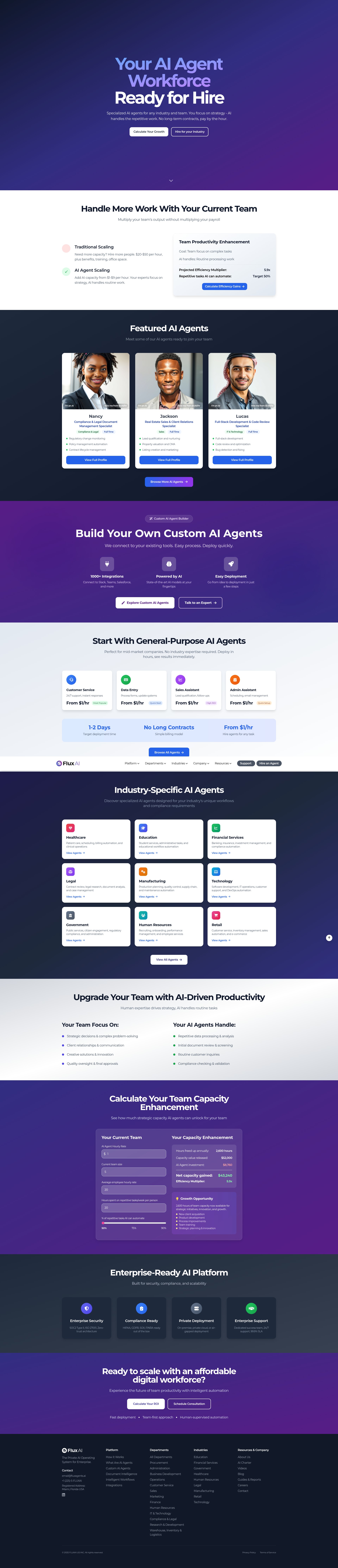 Screenshot of fluxagents.ai