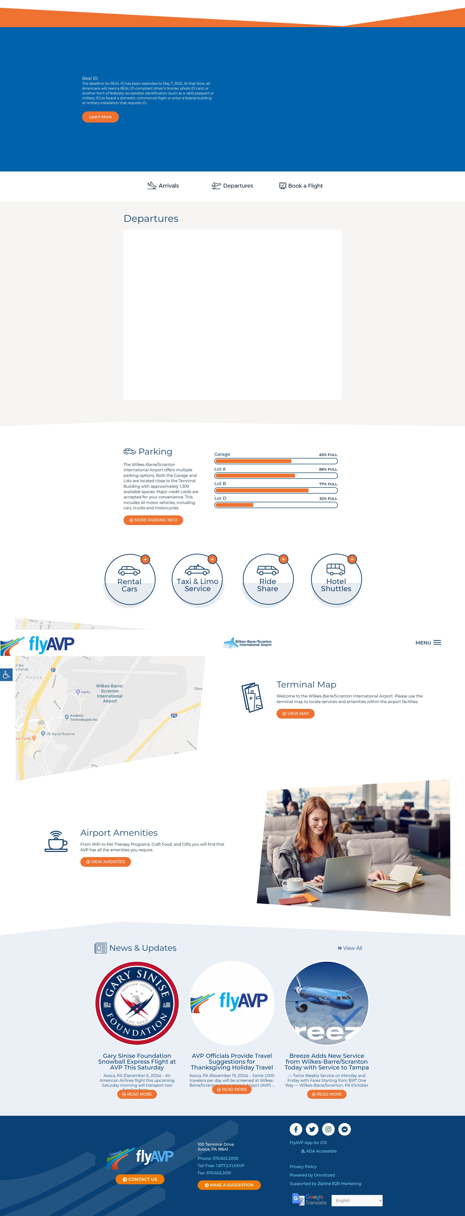 Screenshot of flyavp.com