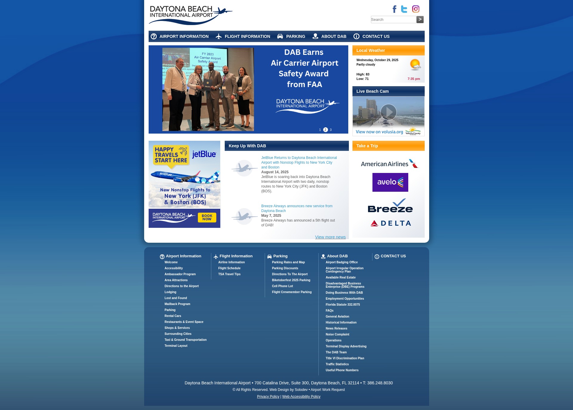 Screenshot of flydaytonafirst.com