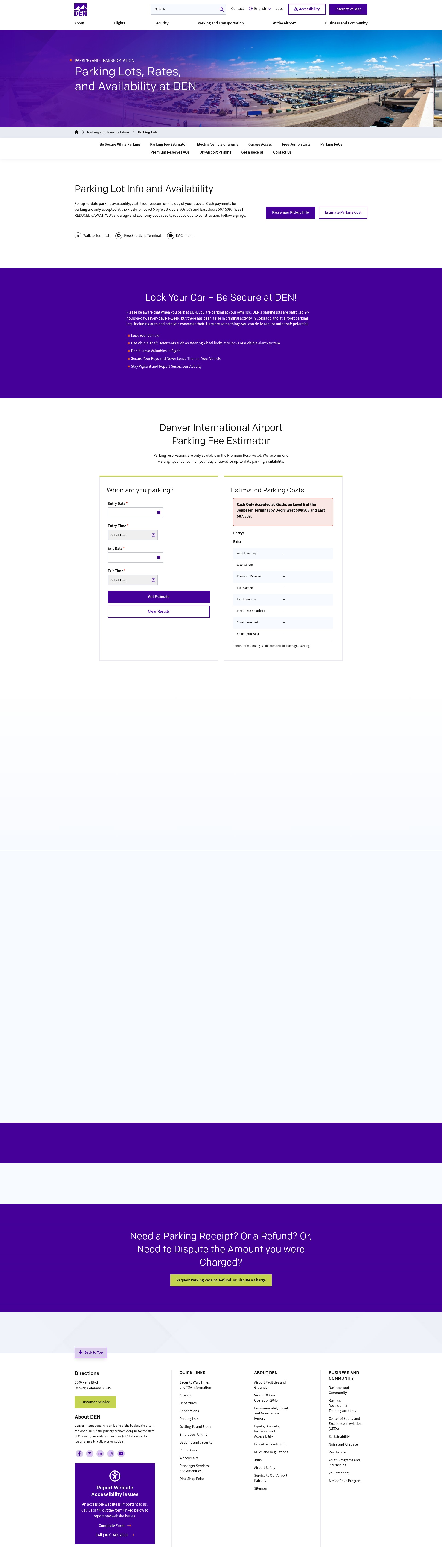 Screenshot of flydenver.com