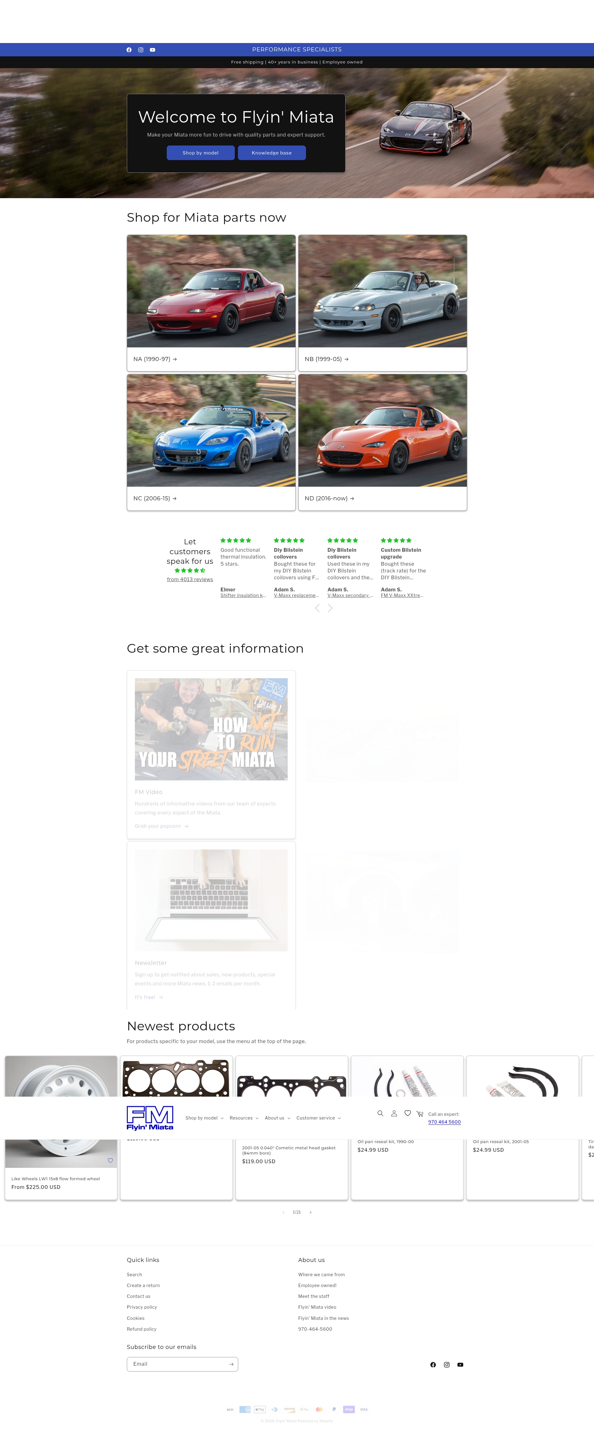 Screenshot of flyinmiata.com