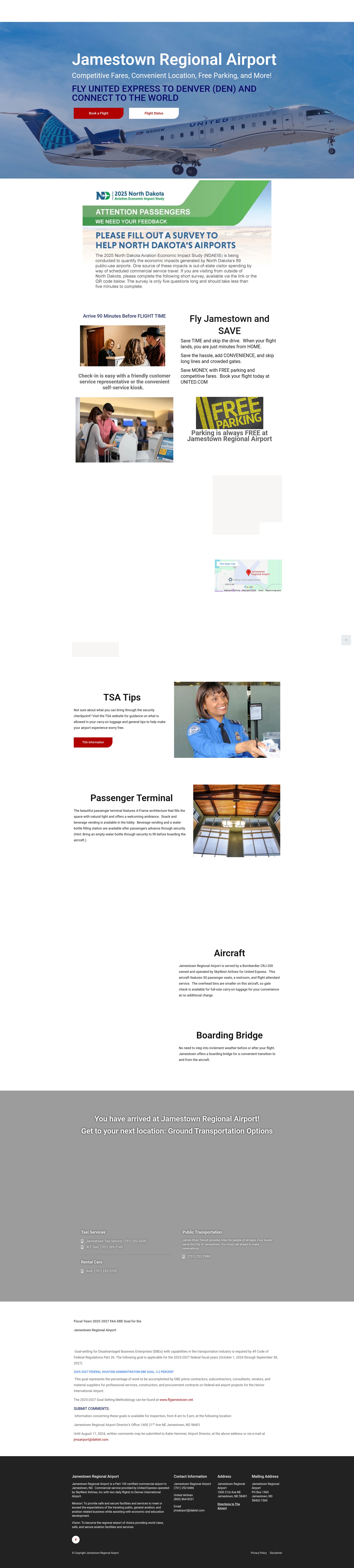 Screenshot of flyjamestown.net