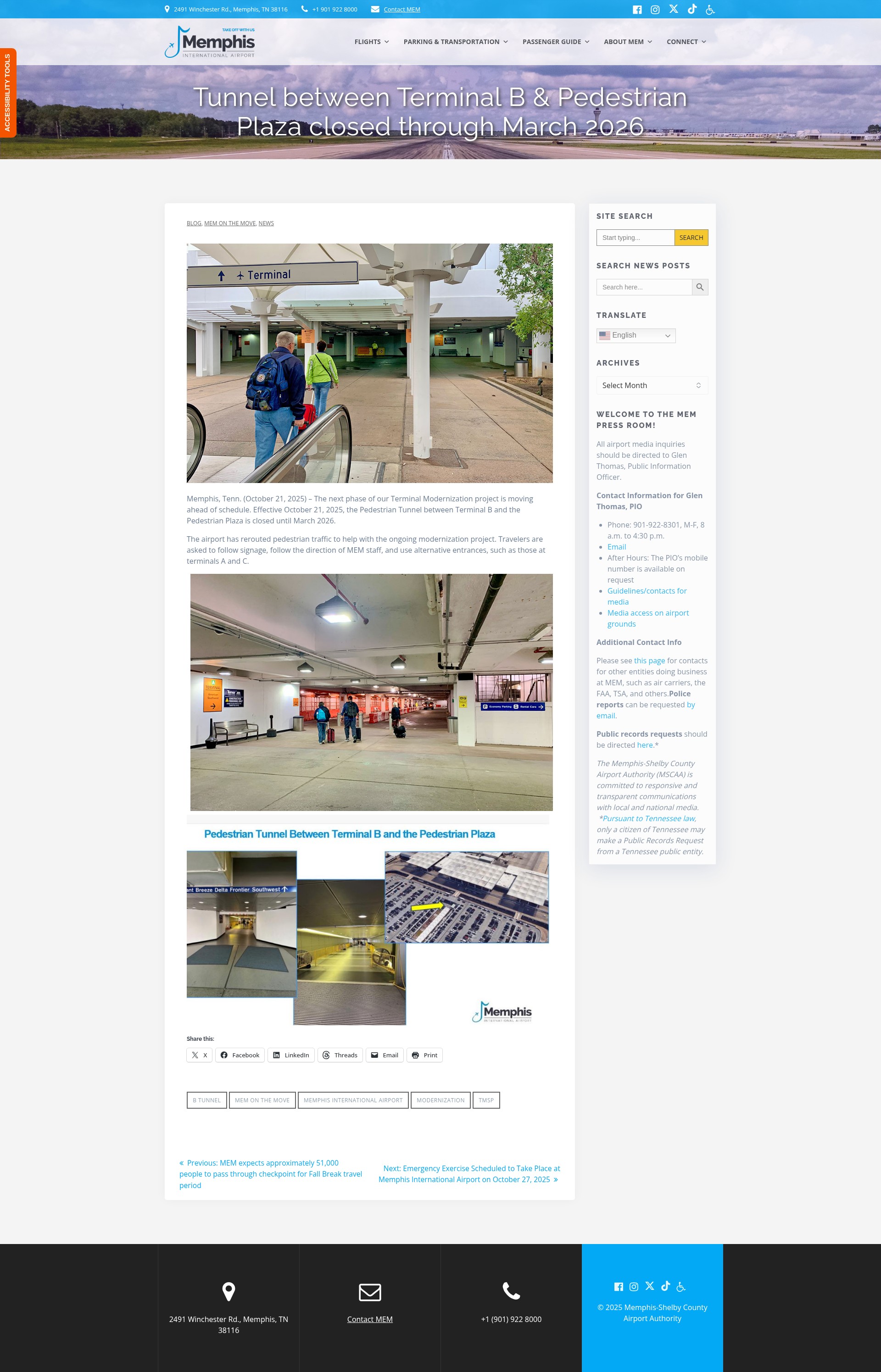 Screenshot of flymemphis.com