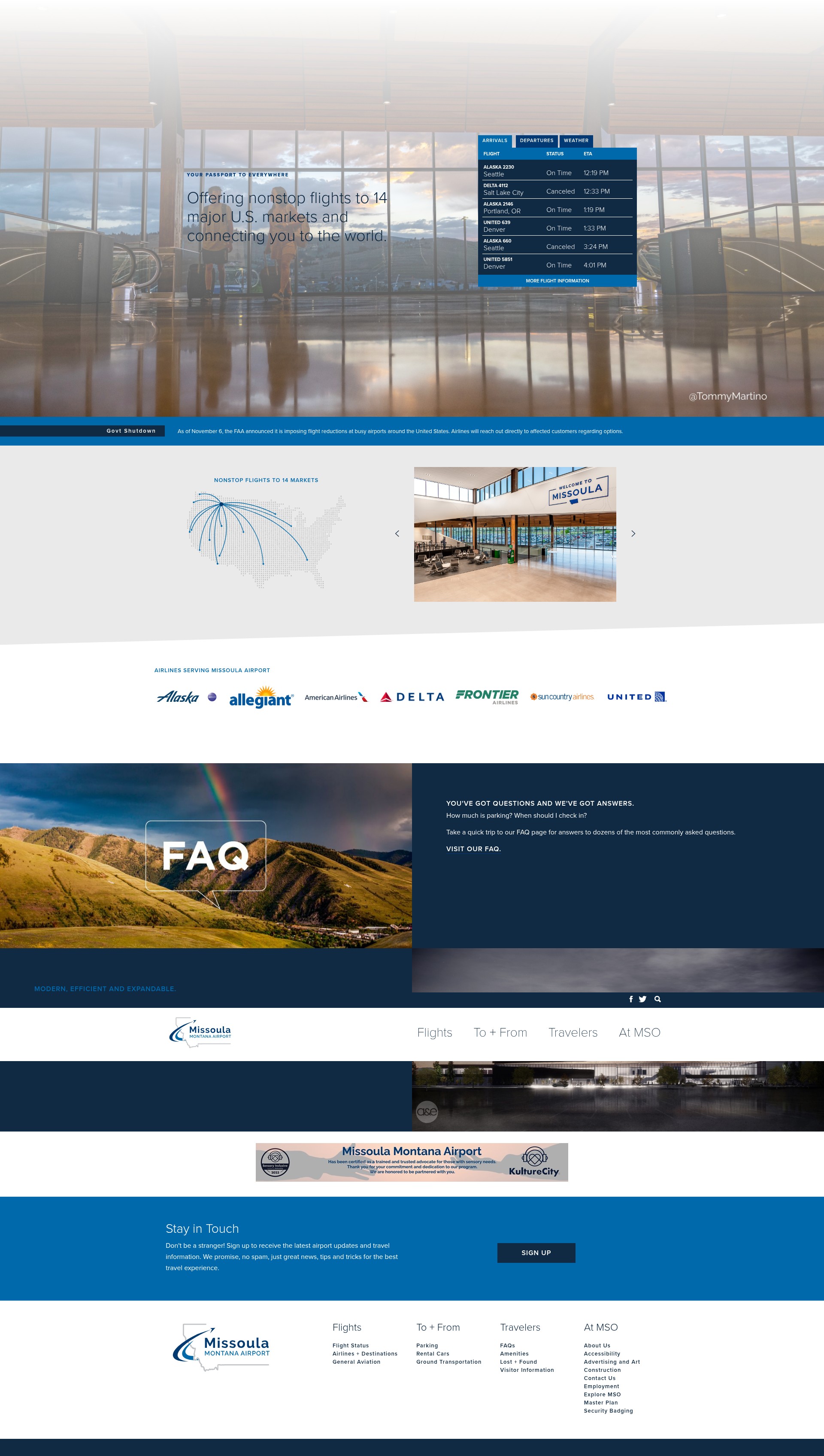 Screenshot of flymissoula.com