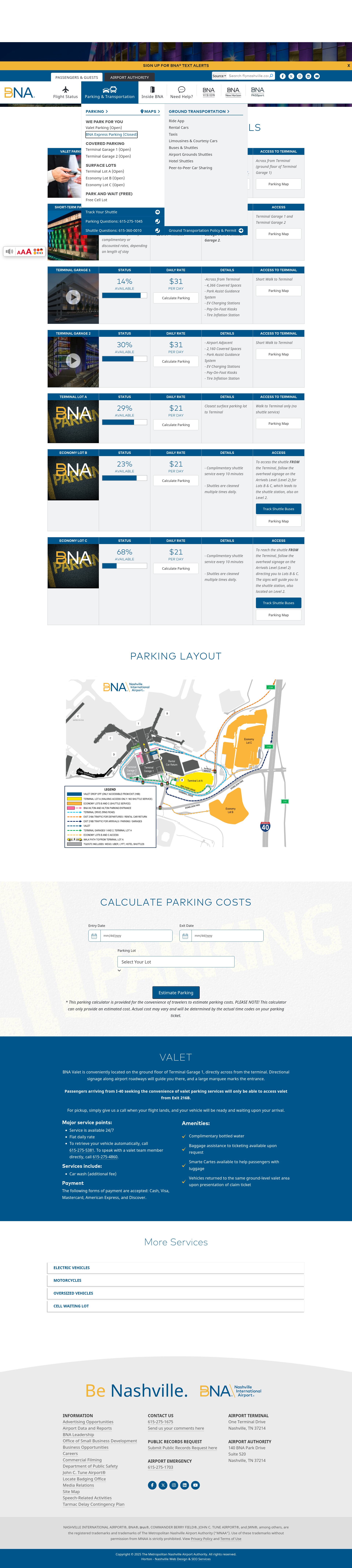 Screenshot of flynashville.com