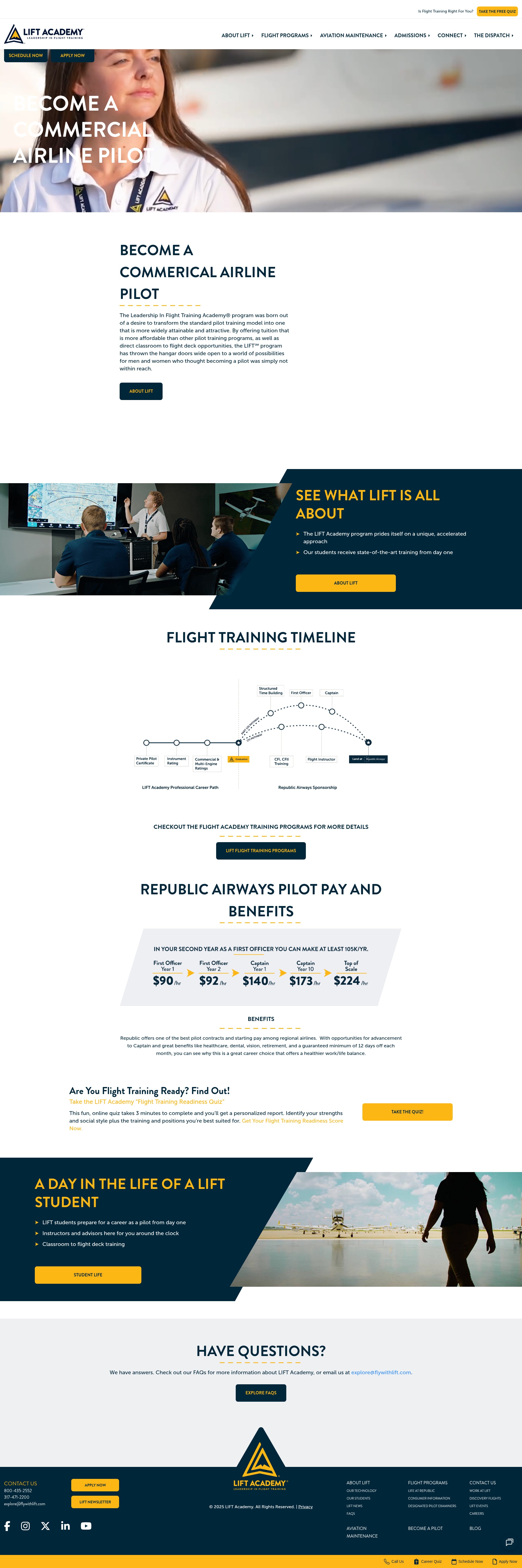 Screenshot of flywithlift.com