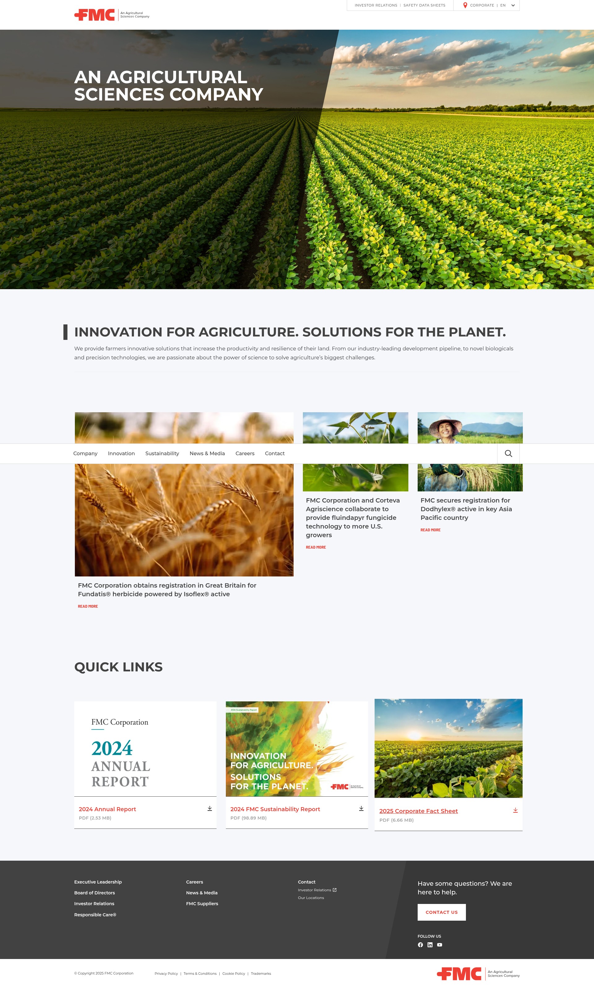 Screenshot of fmc.com