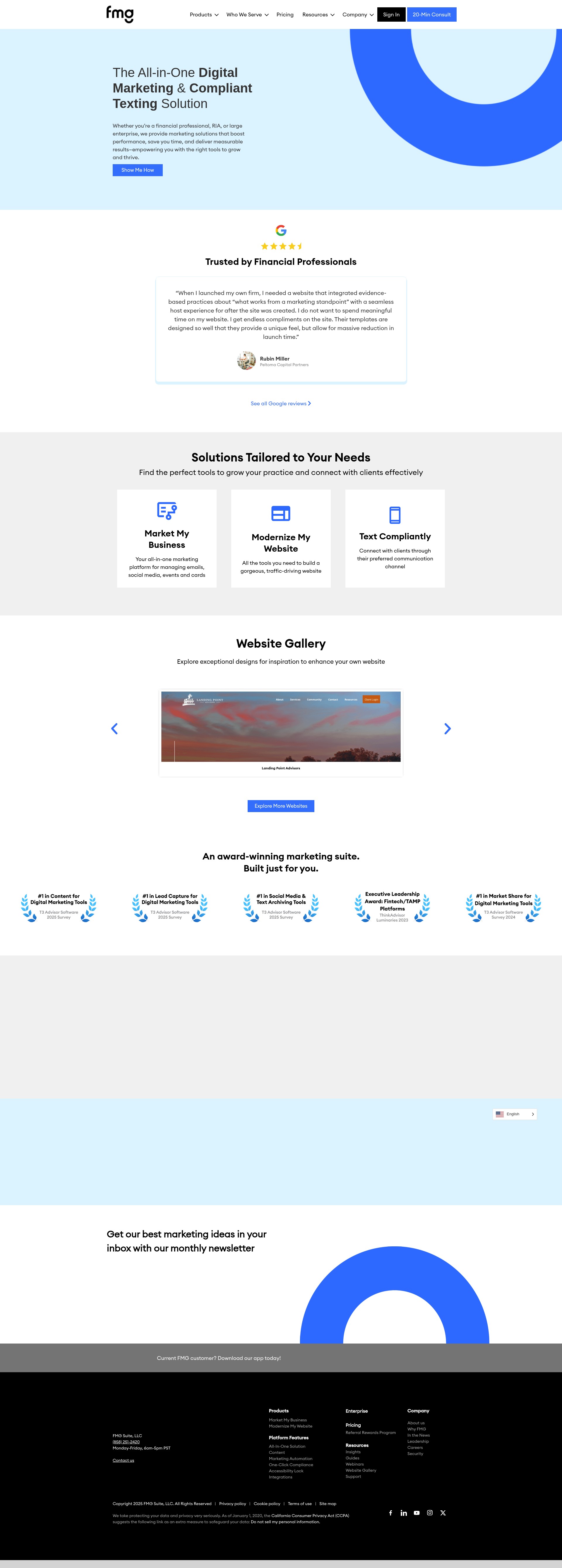 Screenshot of fmgsuite.com