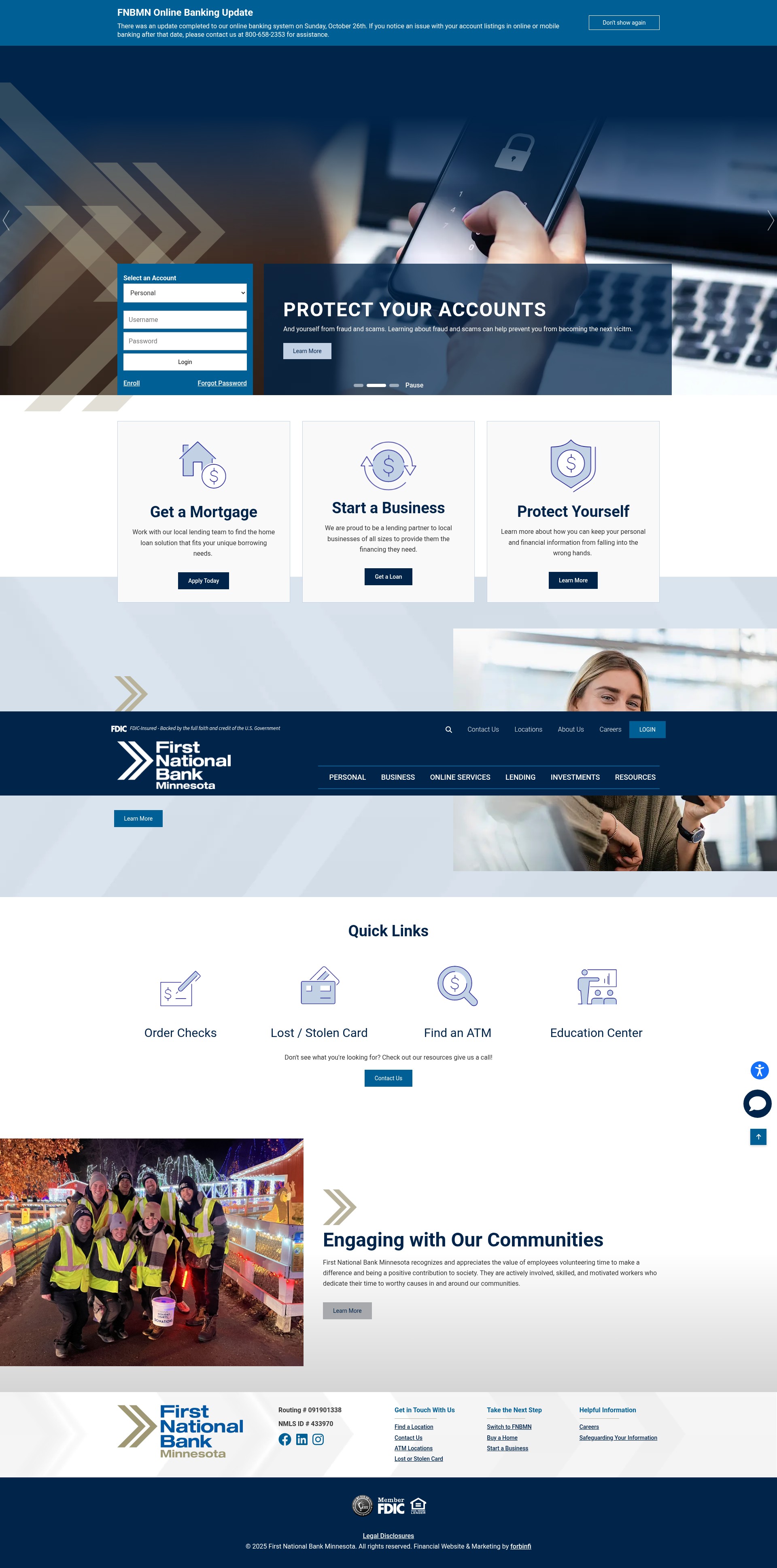 Screenshot of fnbmn.bank