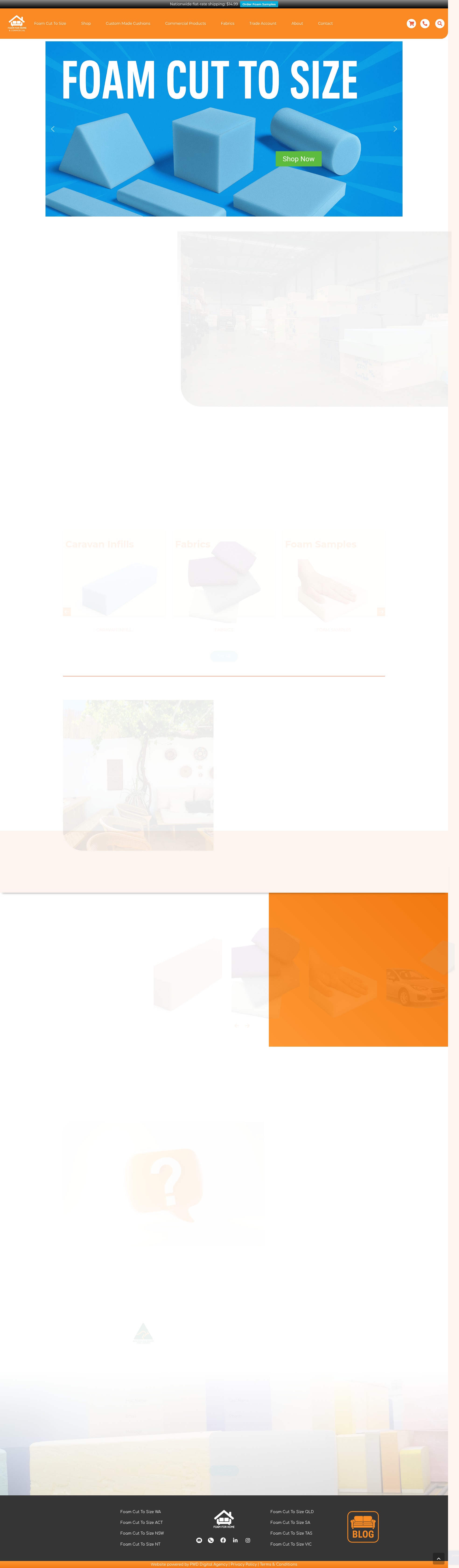 Screenshot of foamforhome.com.au