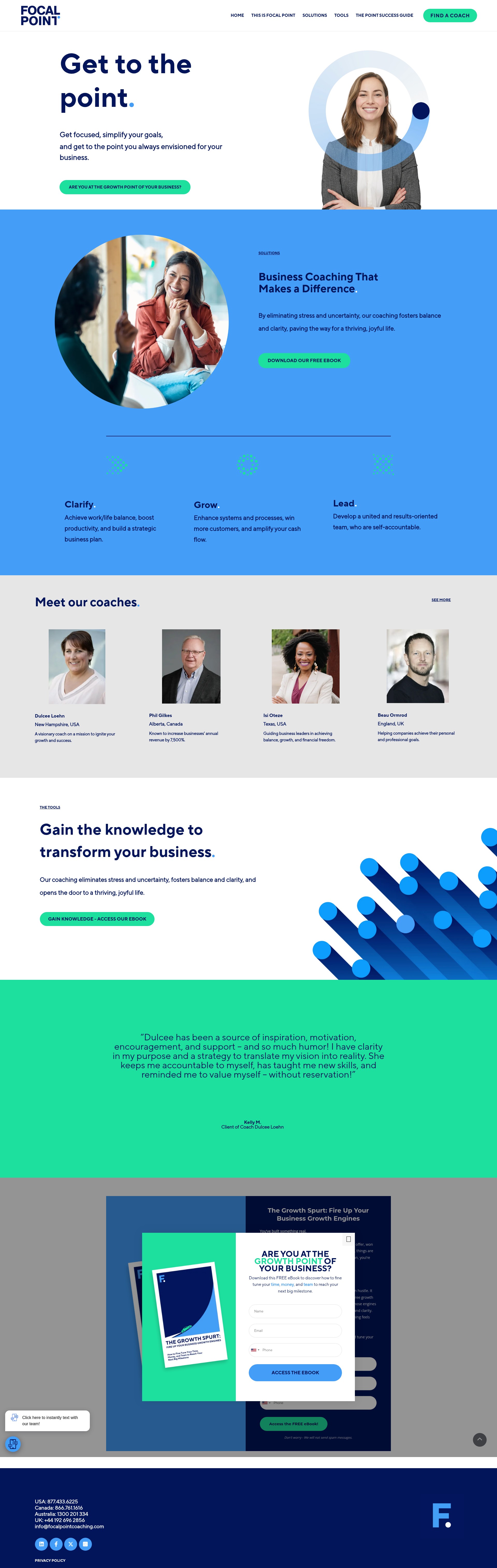 Screenshot of focalpointcoaching.com
