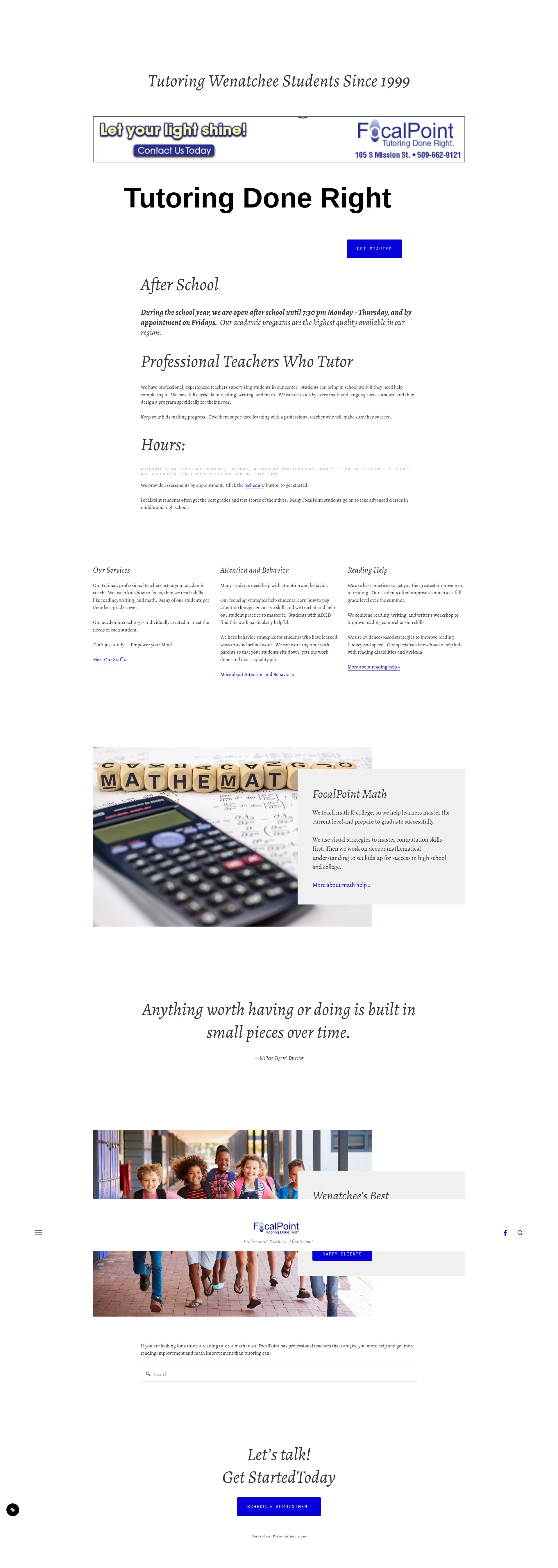 Screenshot of focalpointwenatchee.com