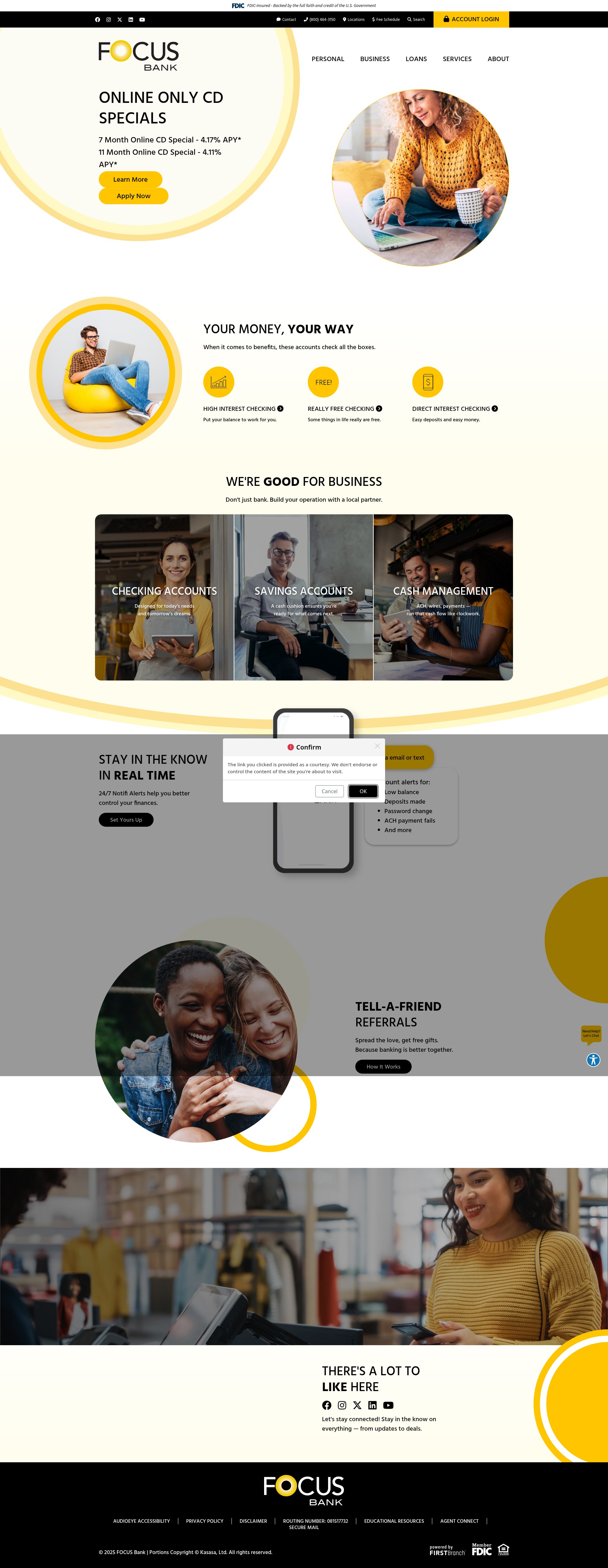 Screenshot of focusbank.com